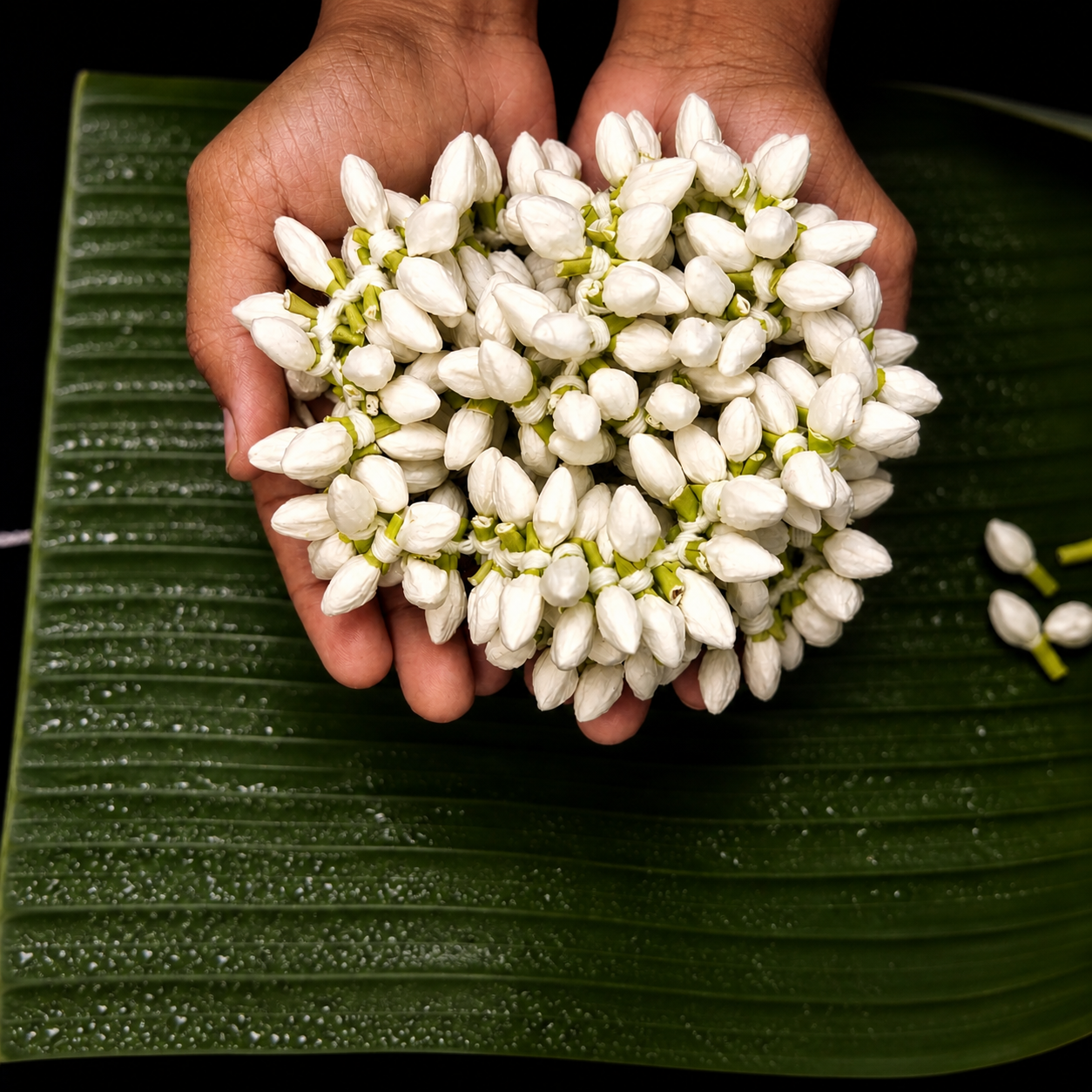 Realistic Artificial Jasmine Flower String for Hair (16 Inch) | Reusable Mallipoo / Mogra Gajra for Women | Handmade Madurai Style Bridal & Dance Hair Accessory
