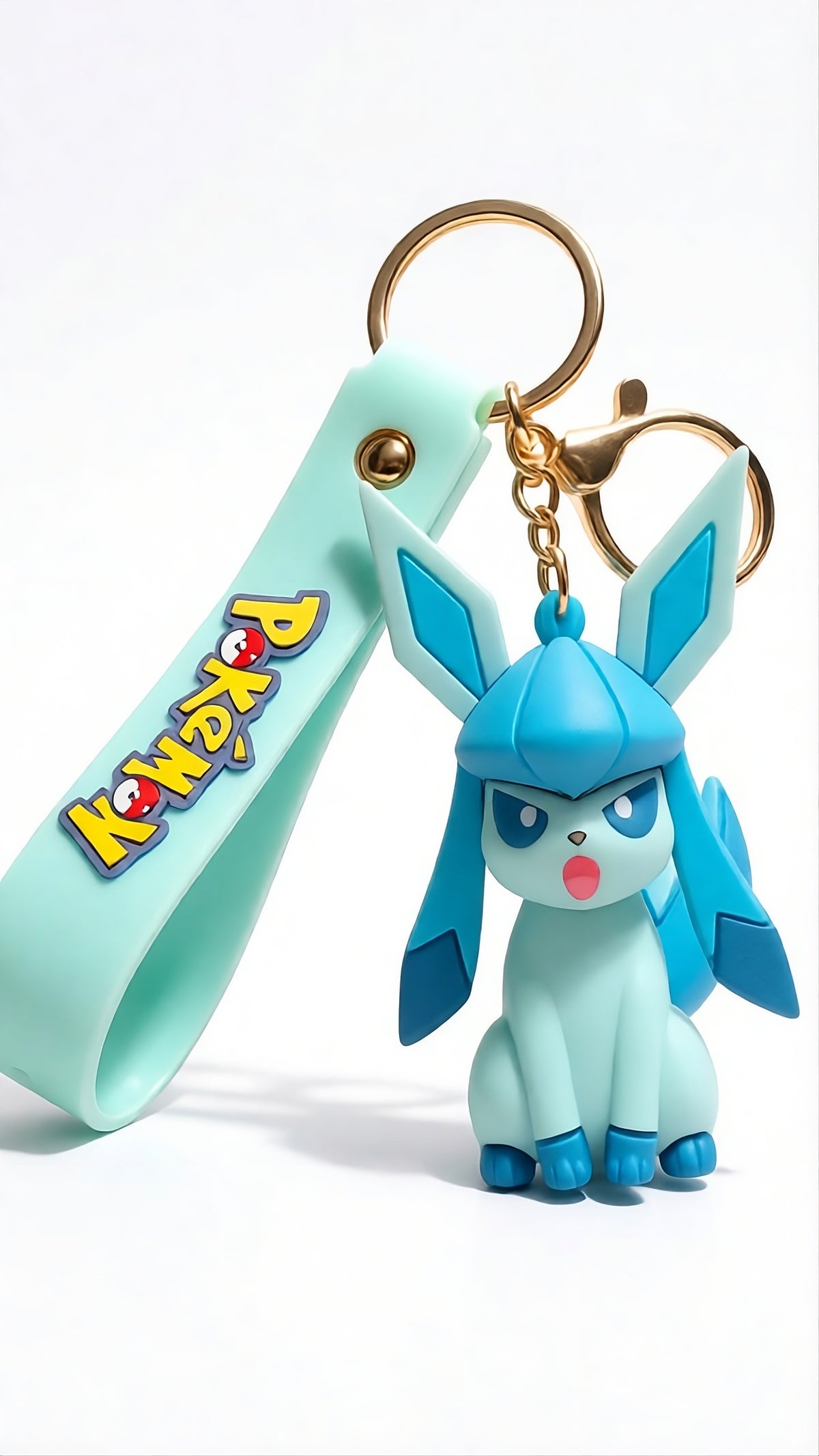 Pokémon Keychain with Wrist Strap – 3D Silicone Anime Key Ring for Keys, Bags, Backpacks & Gifts