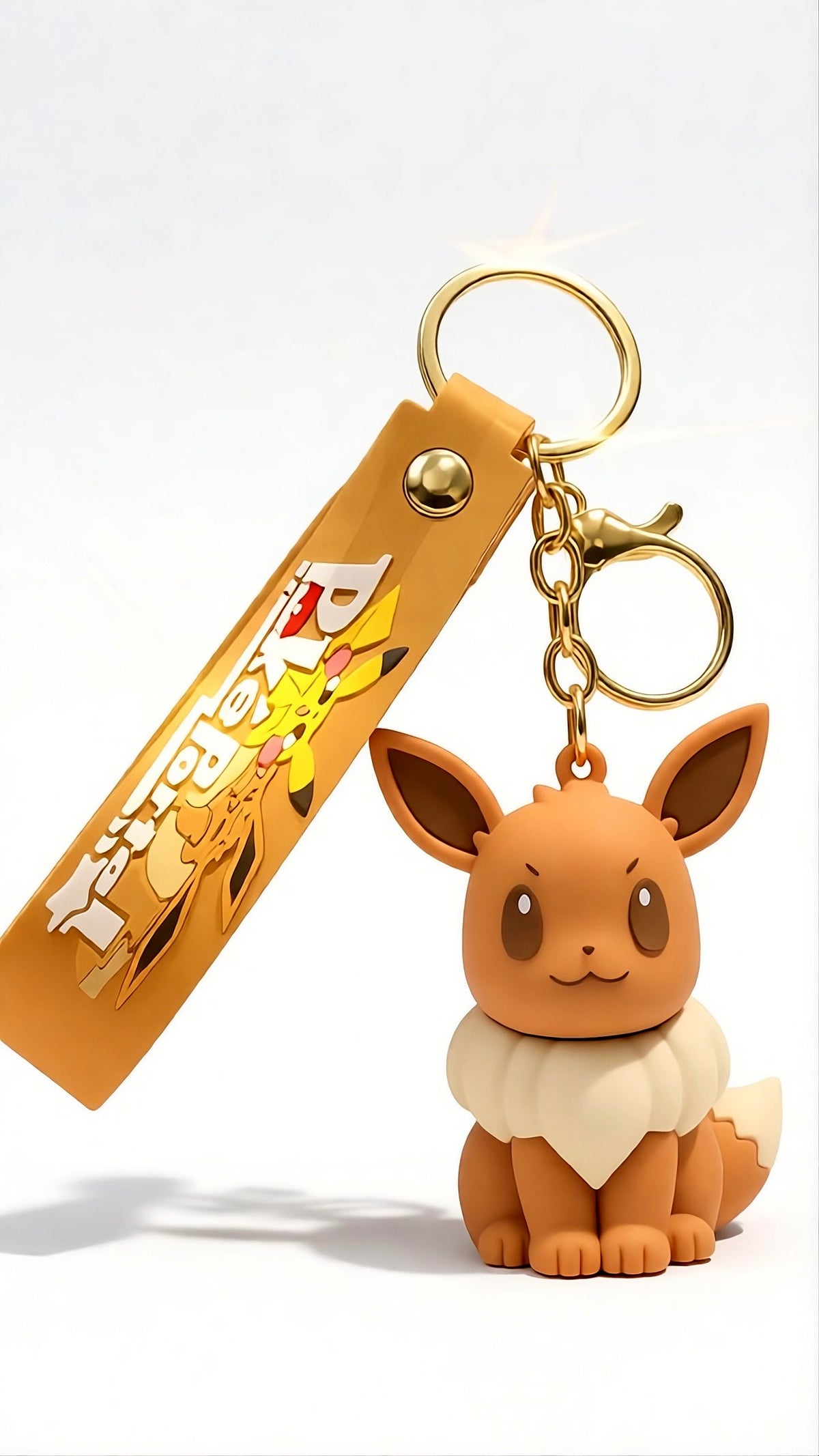 Pokémon Keychain with Wrist Strap – 3D Silicone Anime Key Ring for Keys, Bags, Backpacks & Gifts
