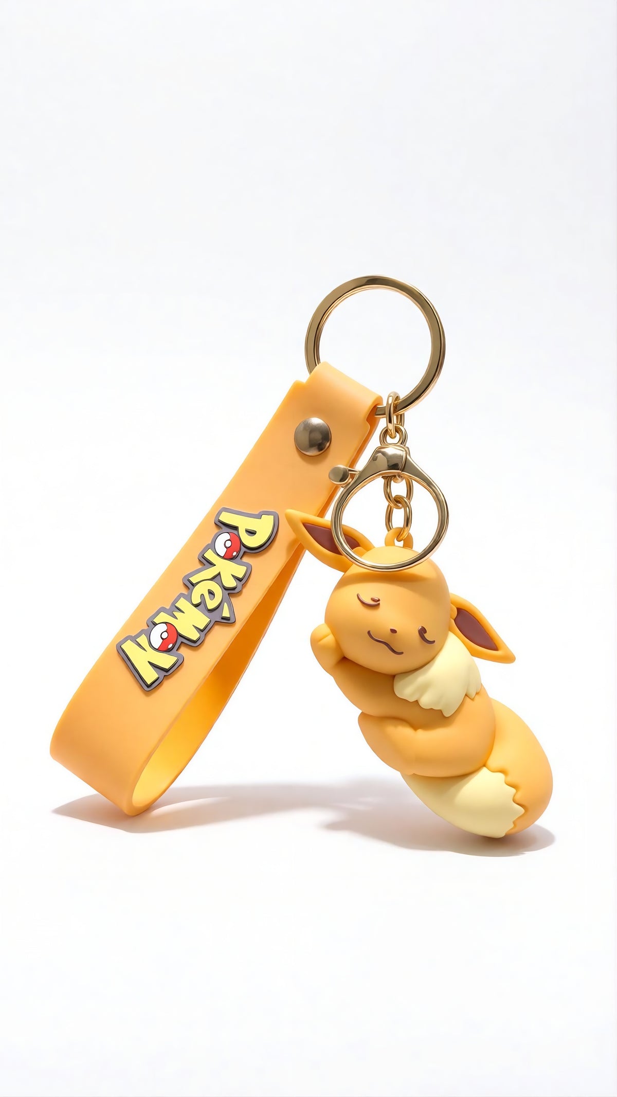 Pokémon Keychain with Wrist Strap – 3D Silicone Anime Key Ring for Keys, Bags, Backpacks & Gifts