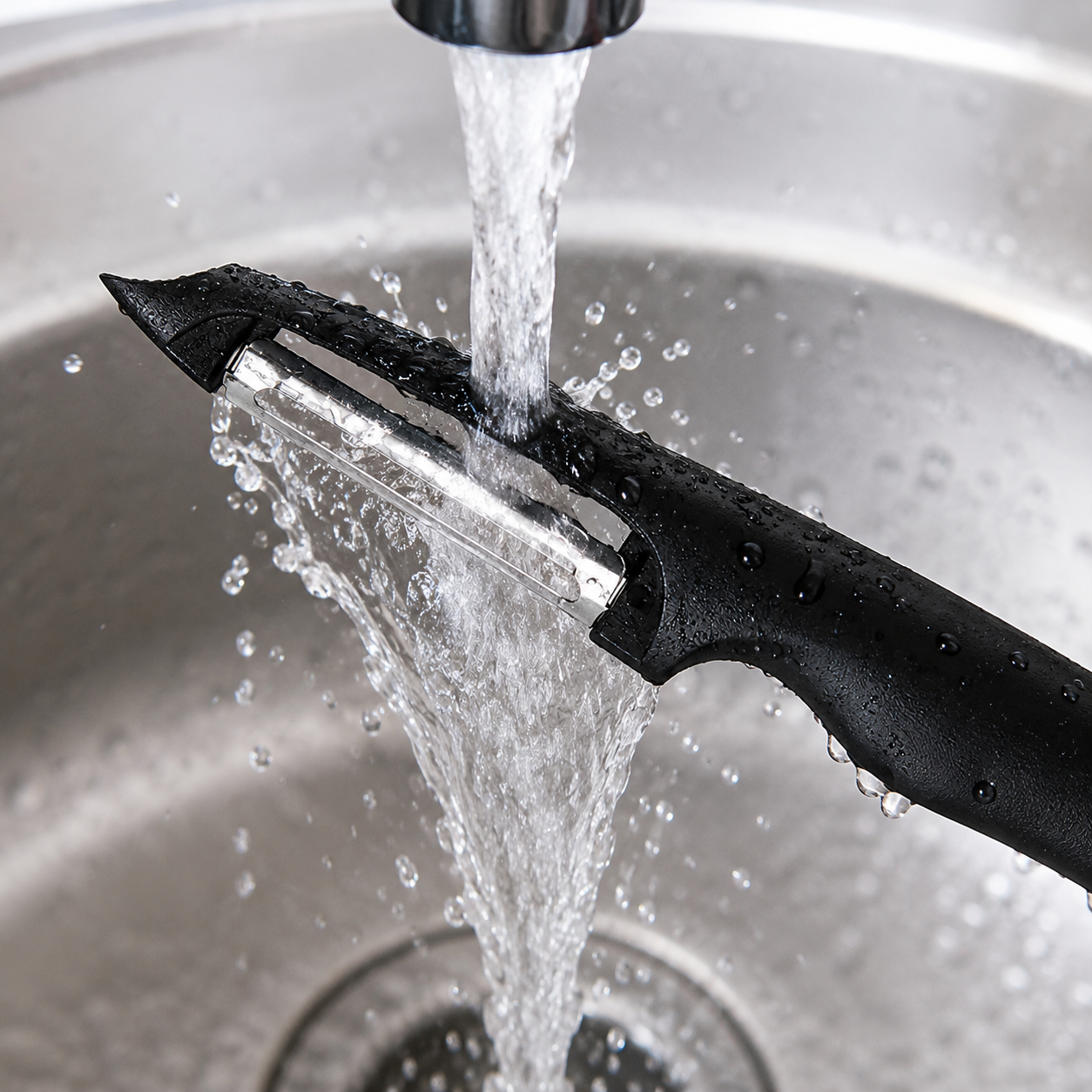 Forever Peeler – Lightweight & Easy on Hands | Smooth, Effortless Peeling with Sharp Stainless Steel Blade (Black)