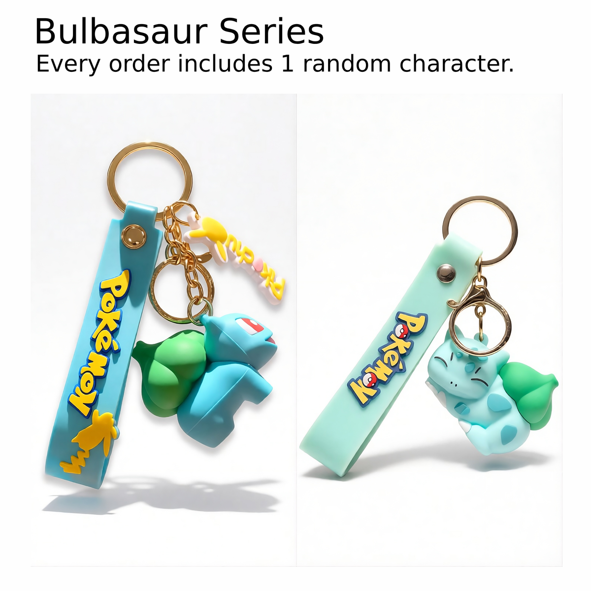 Pokémon Keychain with Wrist Strap – 3D Silicone Anime Key Ring for Keys, Bags, Backpacks & Gifts