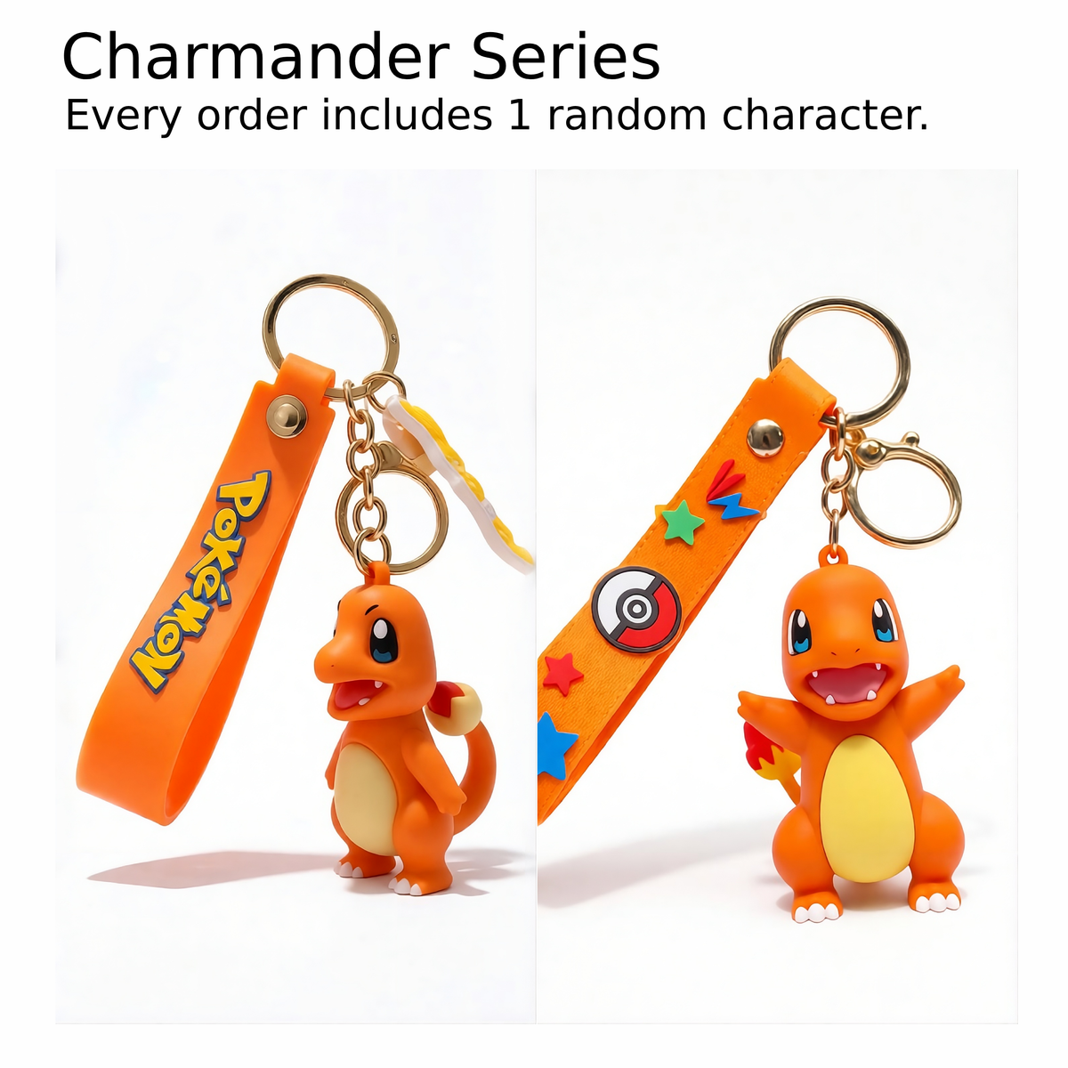 Pokémon Keychain with Wrist Strap – 3D Silicone Anime Key Ring for Keys, Bags, Backpacks & Gifts
