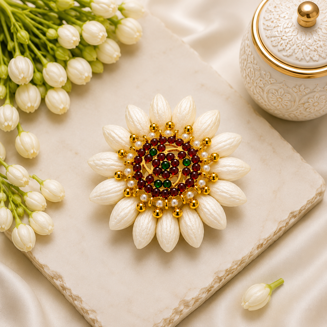 Suryan Traditional Jasmine Floral Hair Clip