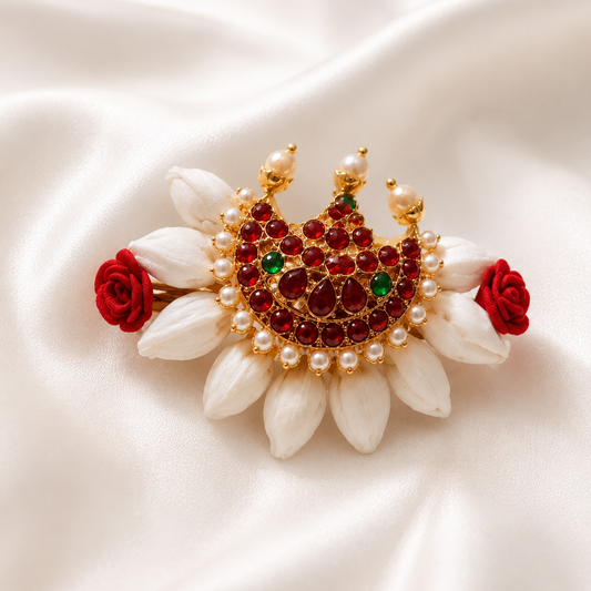 Chandra – Traditional Jasmine Floral Hair Clip