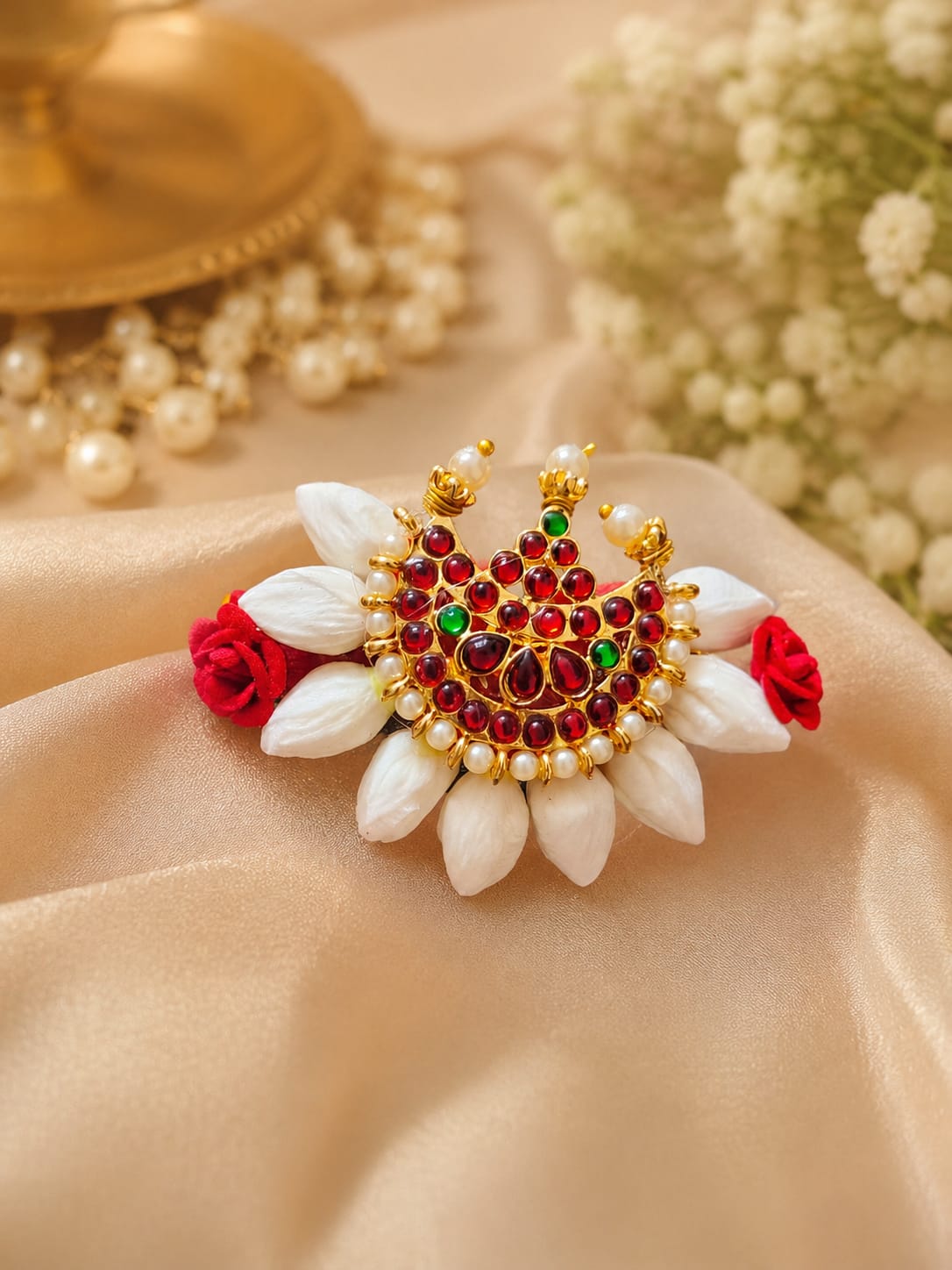 Chandra – Traditional Jasmine Floral Hair Clip