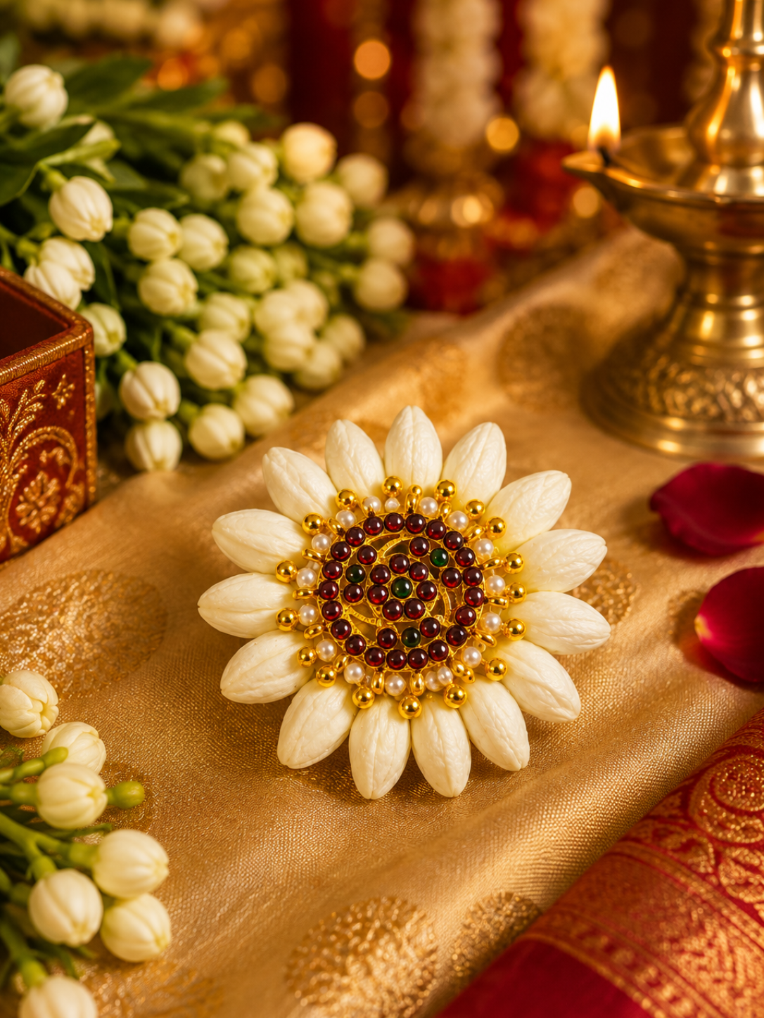Suryan Traditional Jasmine Floral Hair Clip