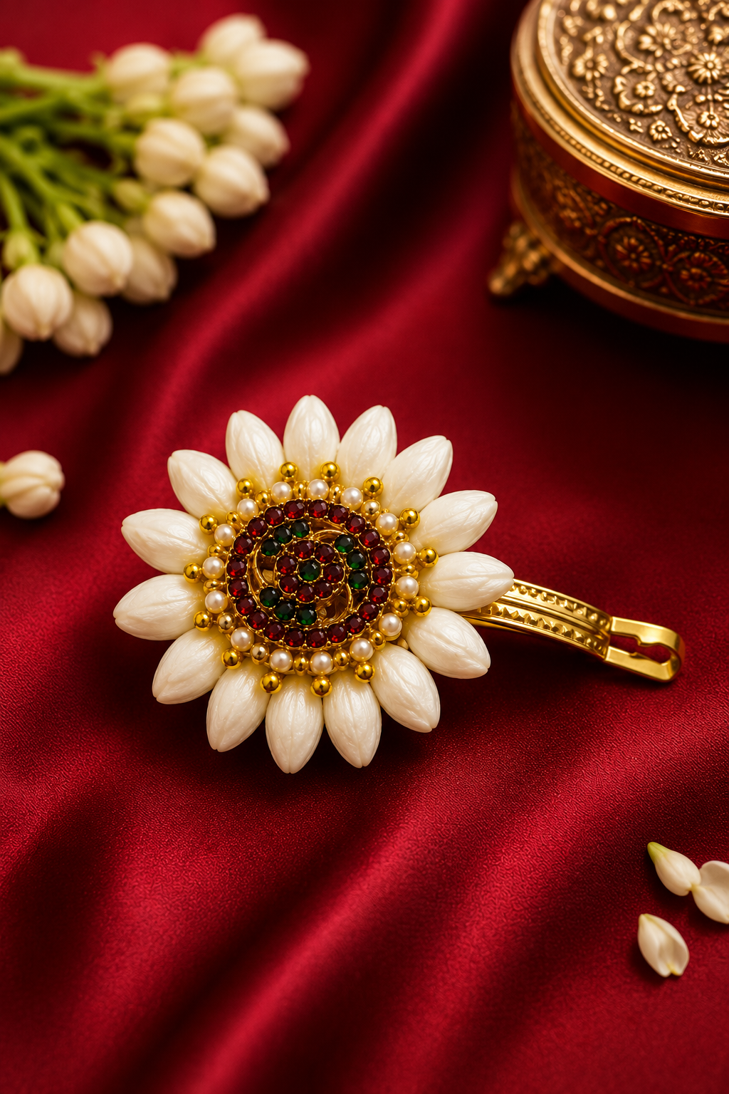 Suryan Traditional Jasmine Floral Hair Clip