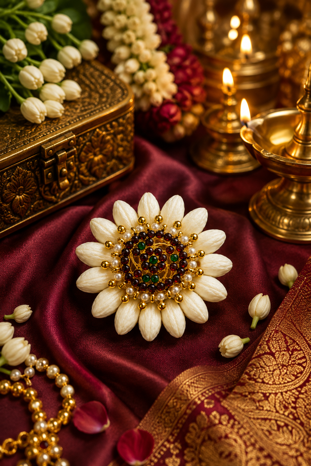 Suryan Traditional Jasmine Floral Hair Clip