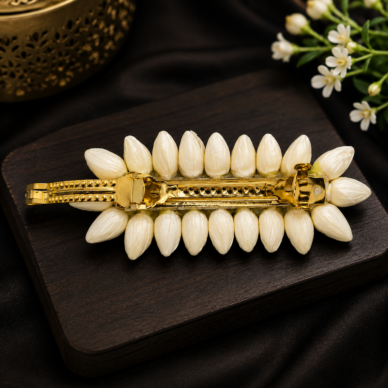 Classic Mallika Traditional Jasmine Floral Hair Clip