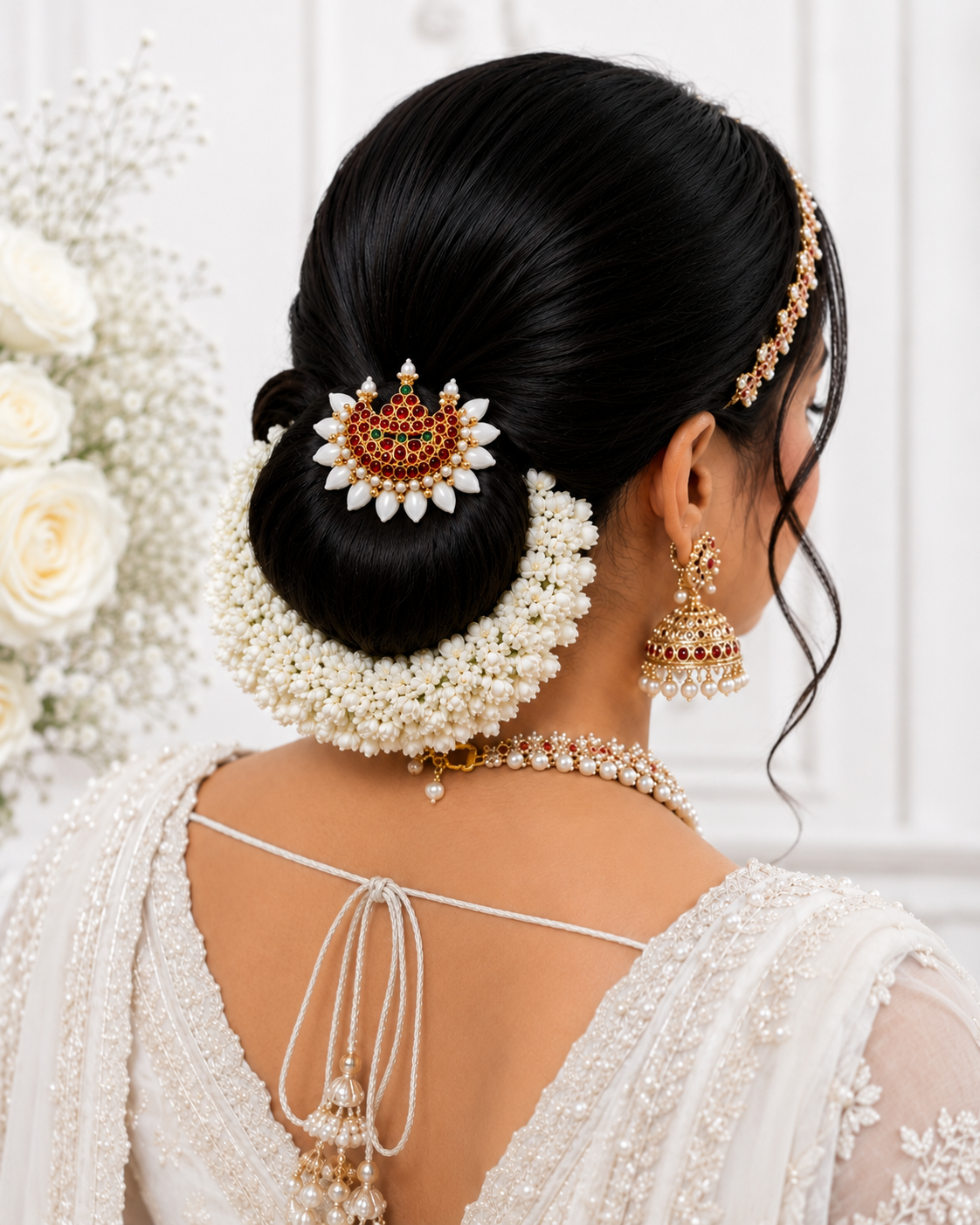 Swarna Chandra – Traditional Jasmine Floral Hair Clip