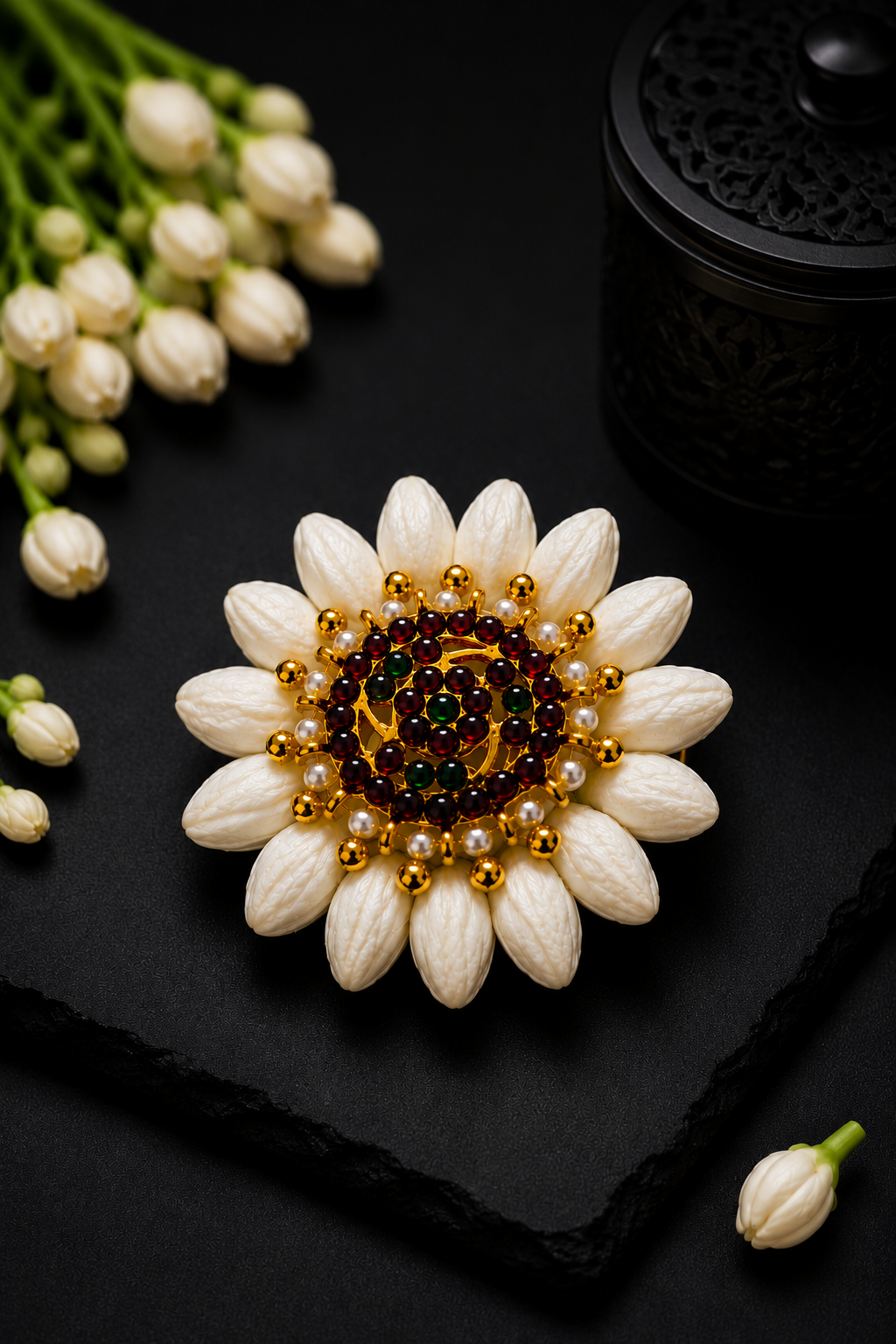 Suryan Traditional Jasmine Floral Hair Clip
