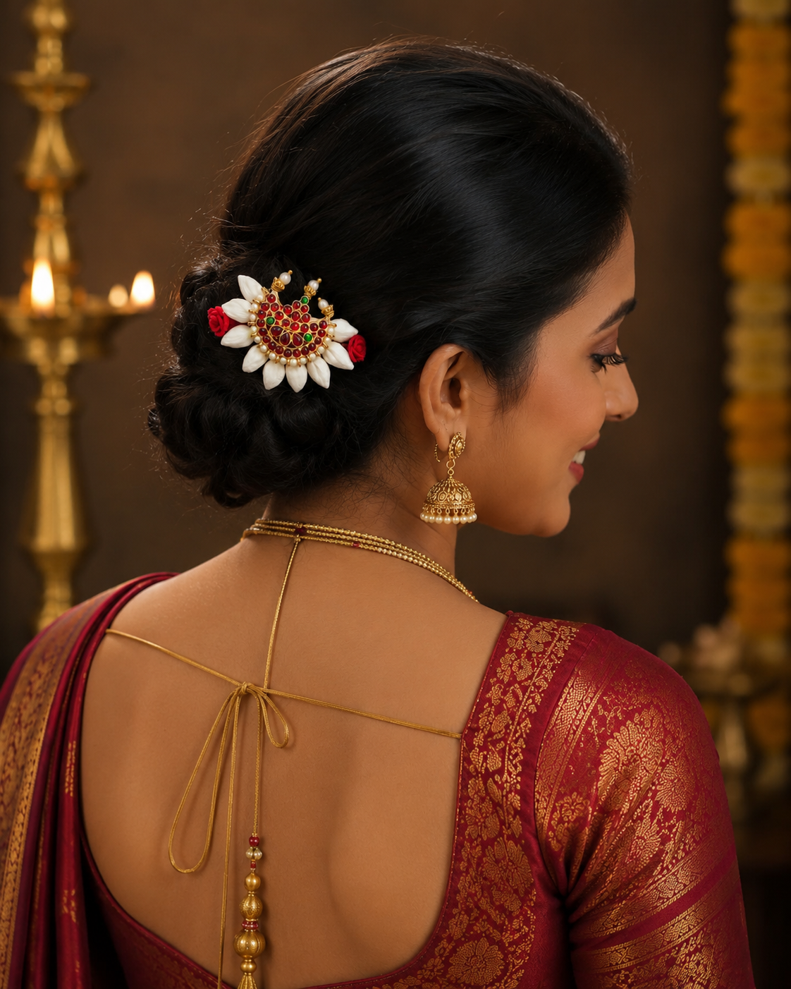 Chandra – Traditional Jasmine Floral Hair Clip