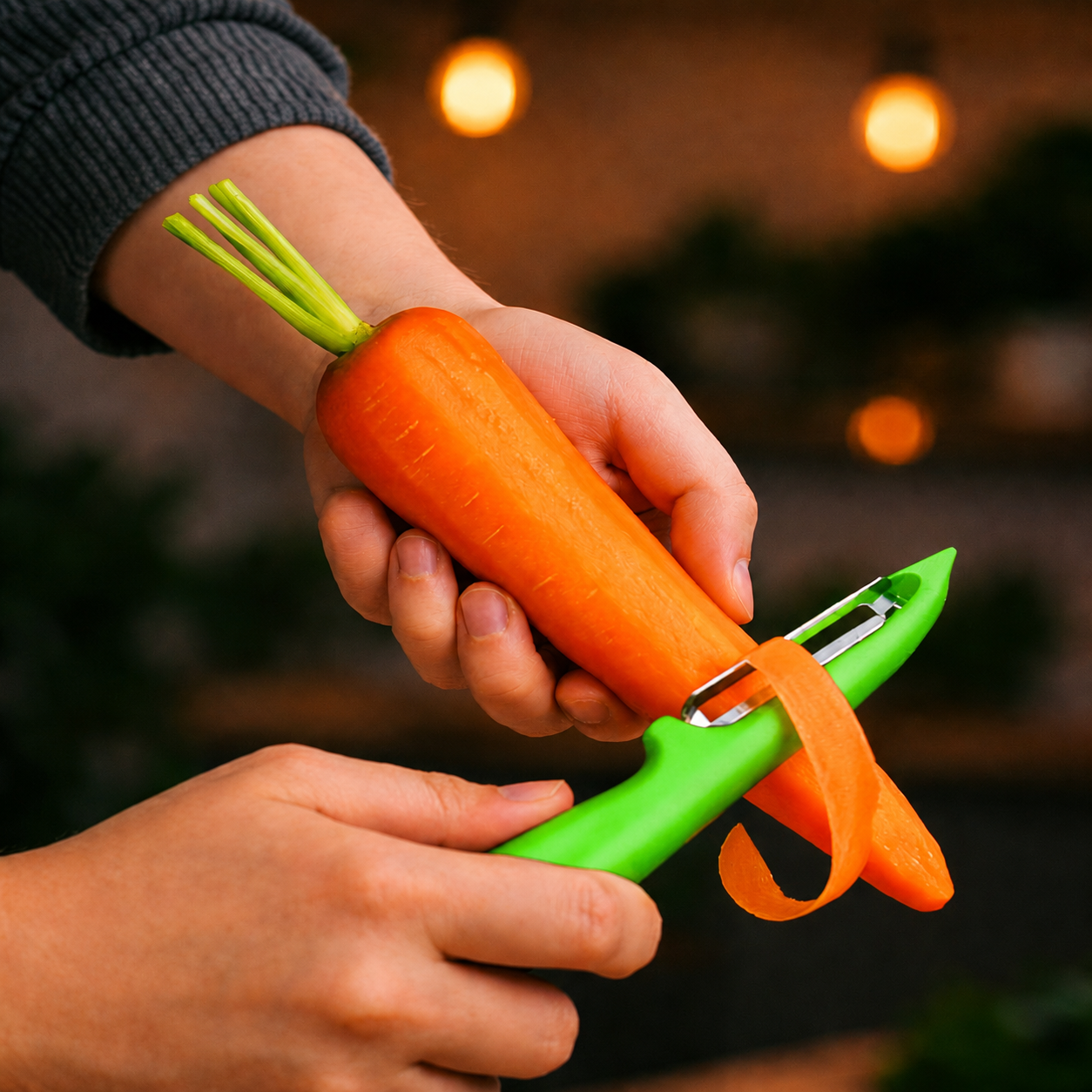 Forever Peeler – Lightweight & Easy on Hands | Smooth, Effortless Peeling with Sharp Stainless Steel Blade (Green)