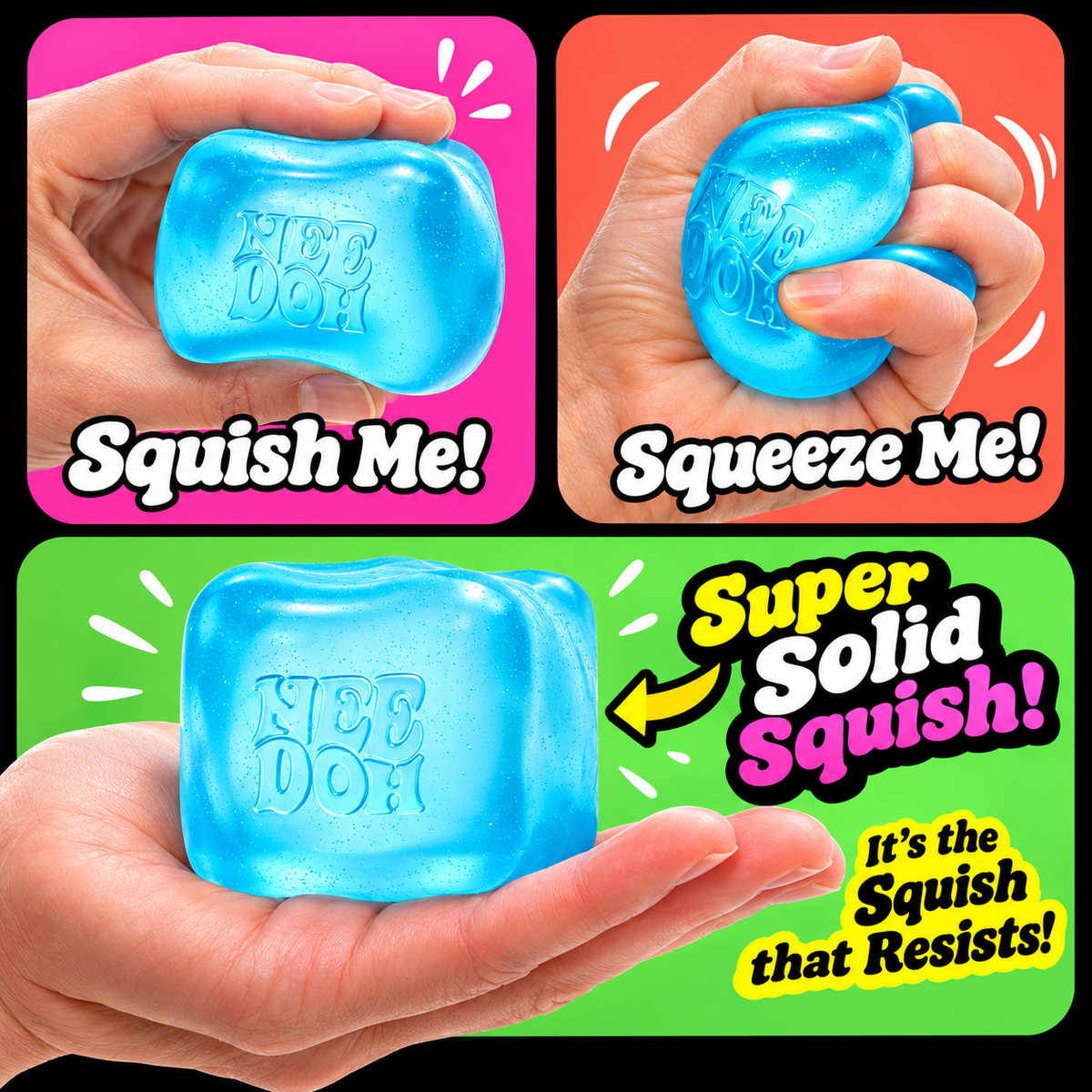 Schylling NeeDoh Nice Cube – Super Solid Squish!