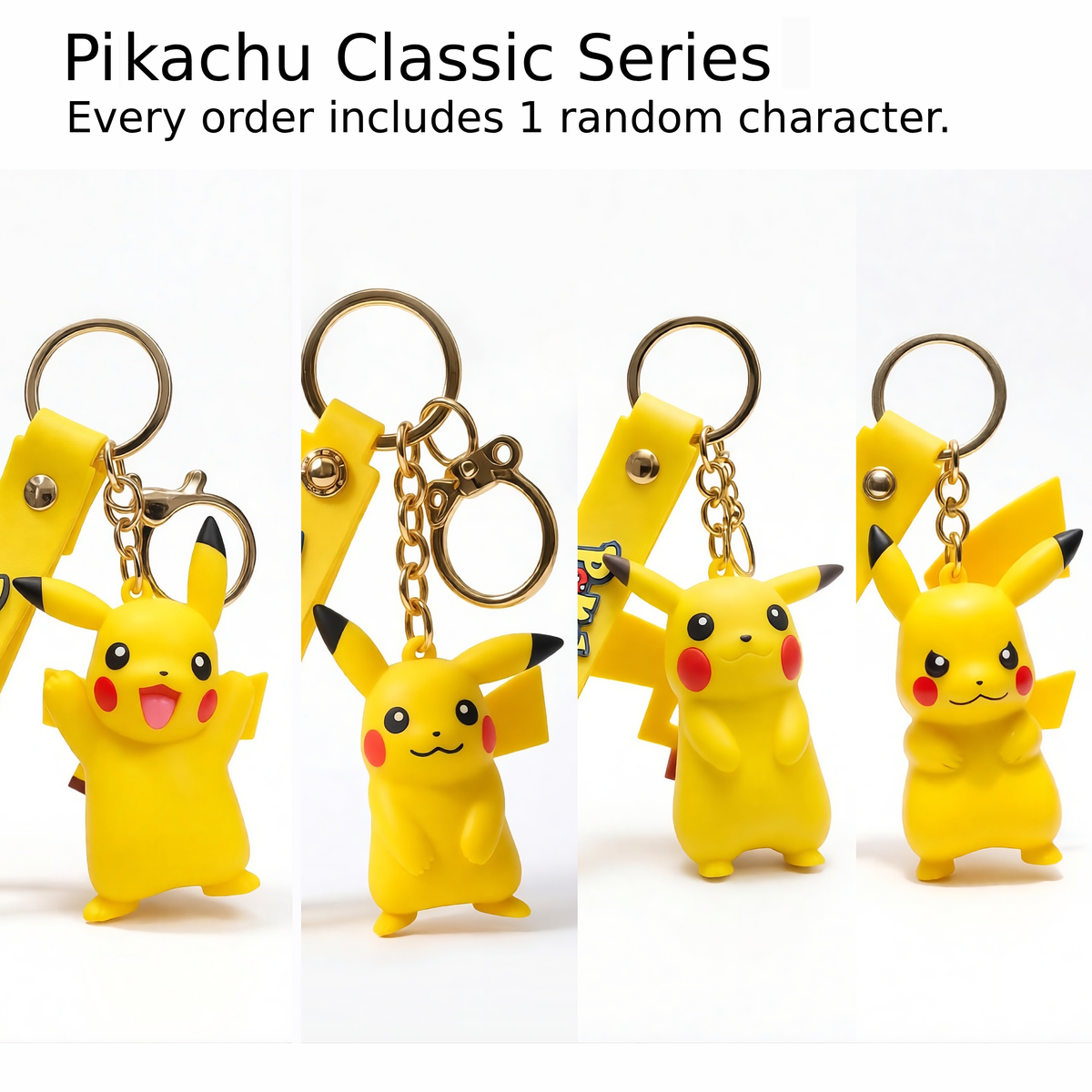 Pokémon Keychain with Wrist Strap – 3D Silicone Anime Key Ring for Keys, Bags, Backpacks & Gifts