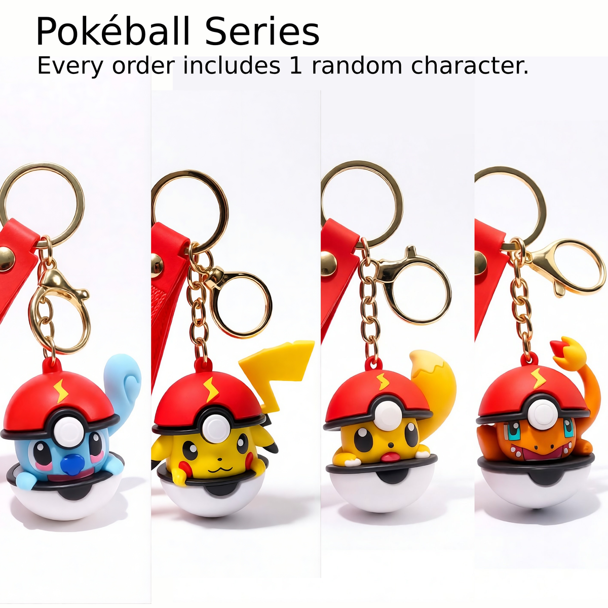 Pokémon Keychain with Wrist Strap – 3D Silicone Anime Key Ring for Keys, Bags, Backpacks & Gifts