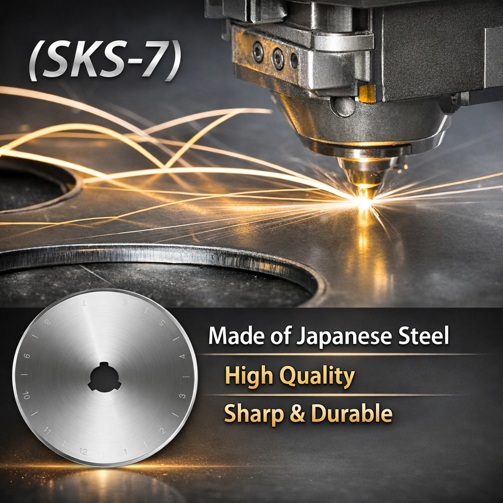 45mm Rotary Cutter Replacement Blades – SKS-7 Steel (Pack of 10)