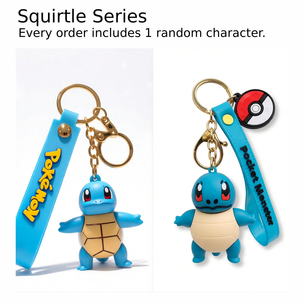 Pokémon Keychain with Wrist Strap – 3D Silicone Anime Key Ring for Keys, Bags, Backpacks & Gifts