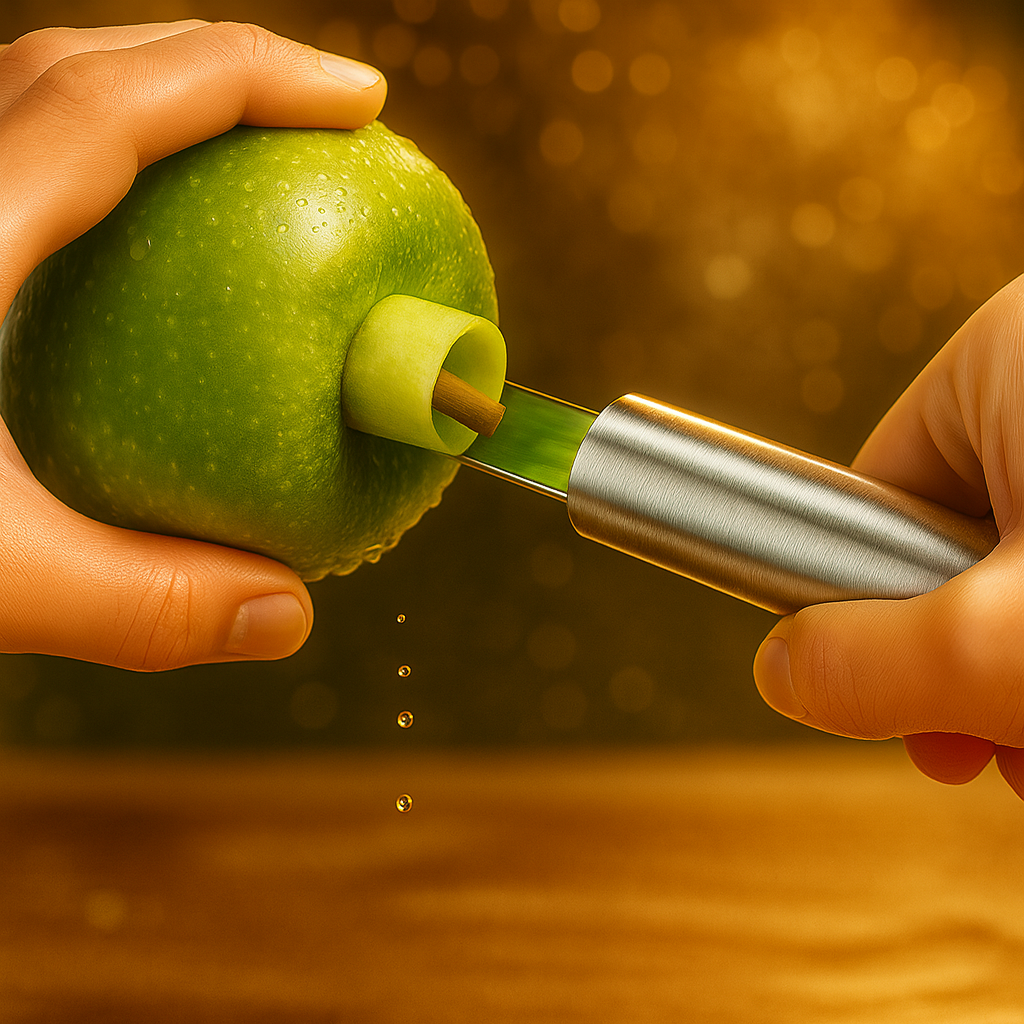 Apple & Pear Corer – Stainless Steel Serrated Fruit Core Remover