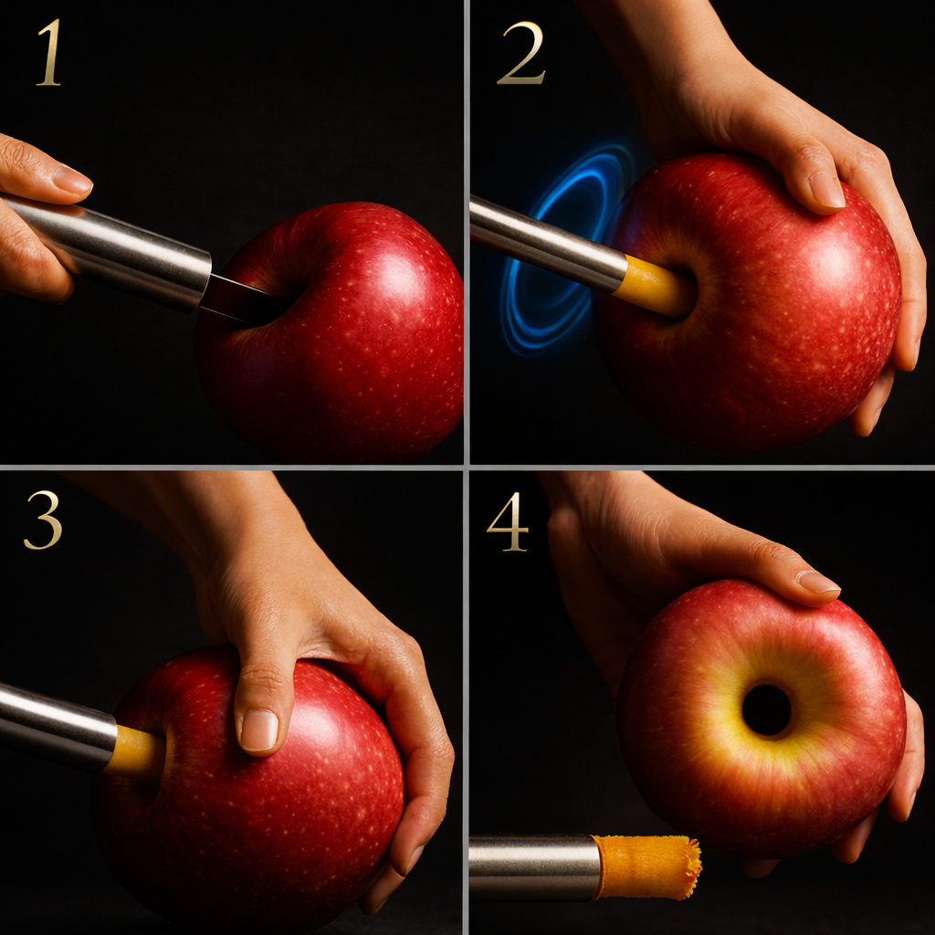 Apple & Pear Corer – Stainless Steel Serrated Fruit Core Remover