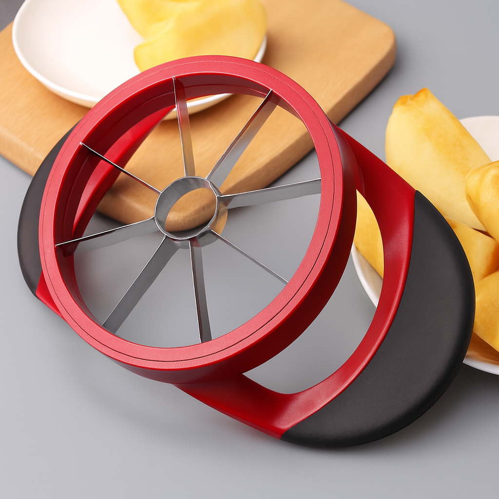 Apple Slicer & Corer – Slice & Core Apples in One Press | 8 Stainless Steel Blades with Easy-Grip Handles