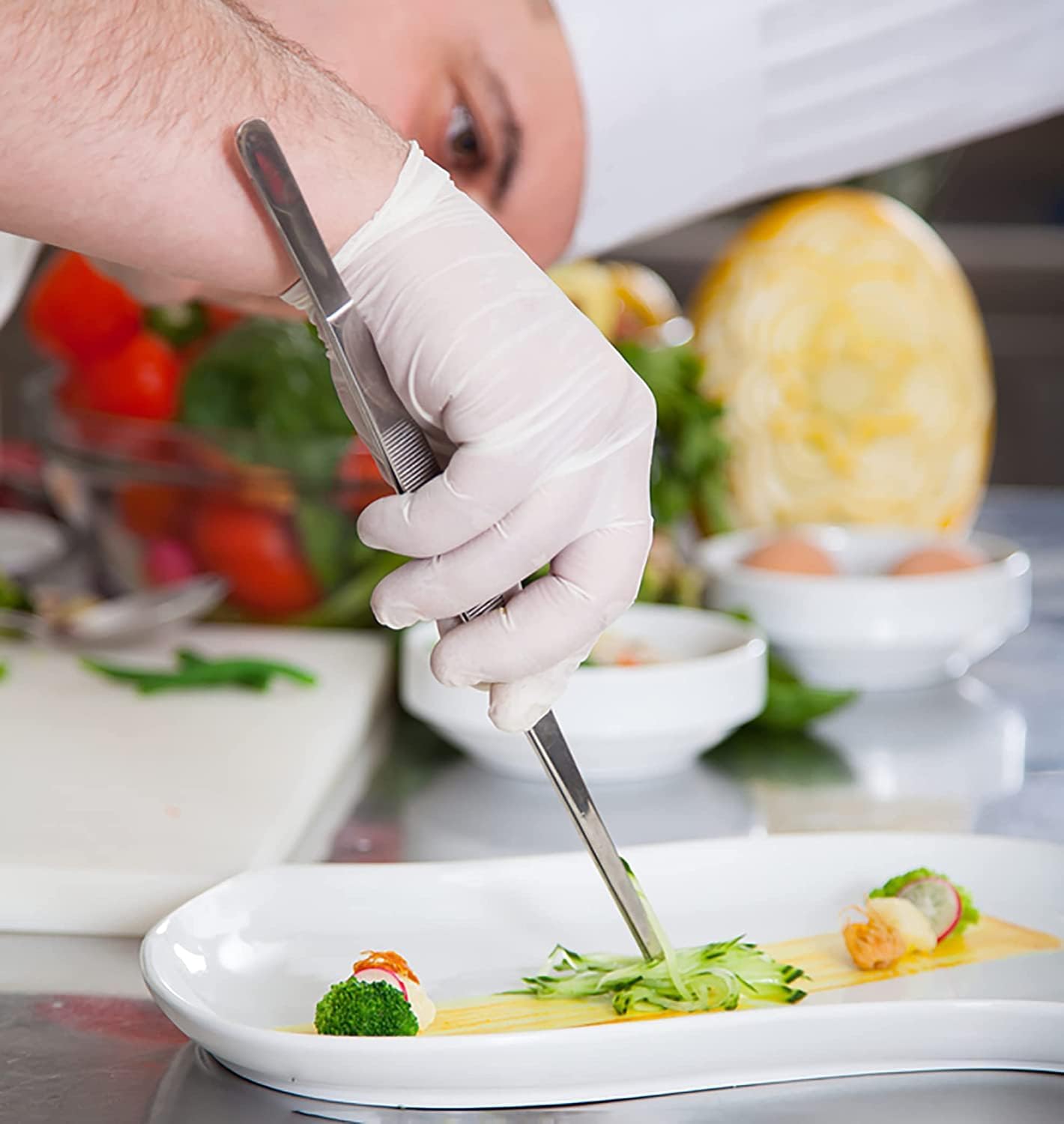 12-Inch Cooking Tweezers – Rounded Tip Stainless Steel Roti & Chapati Tongs (Chimta)