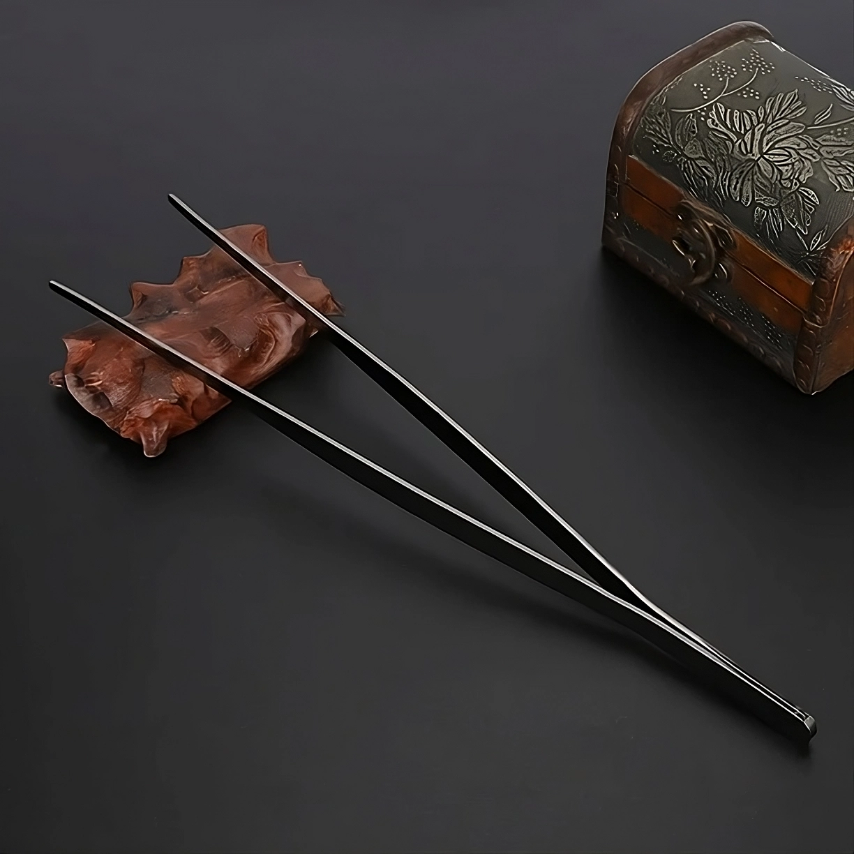 12-Inch Cooking Tweezers – Rounded Tip Stainless Steel Roti & Chapati Tongs (Chimta)