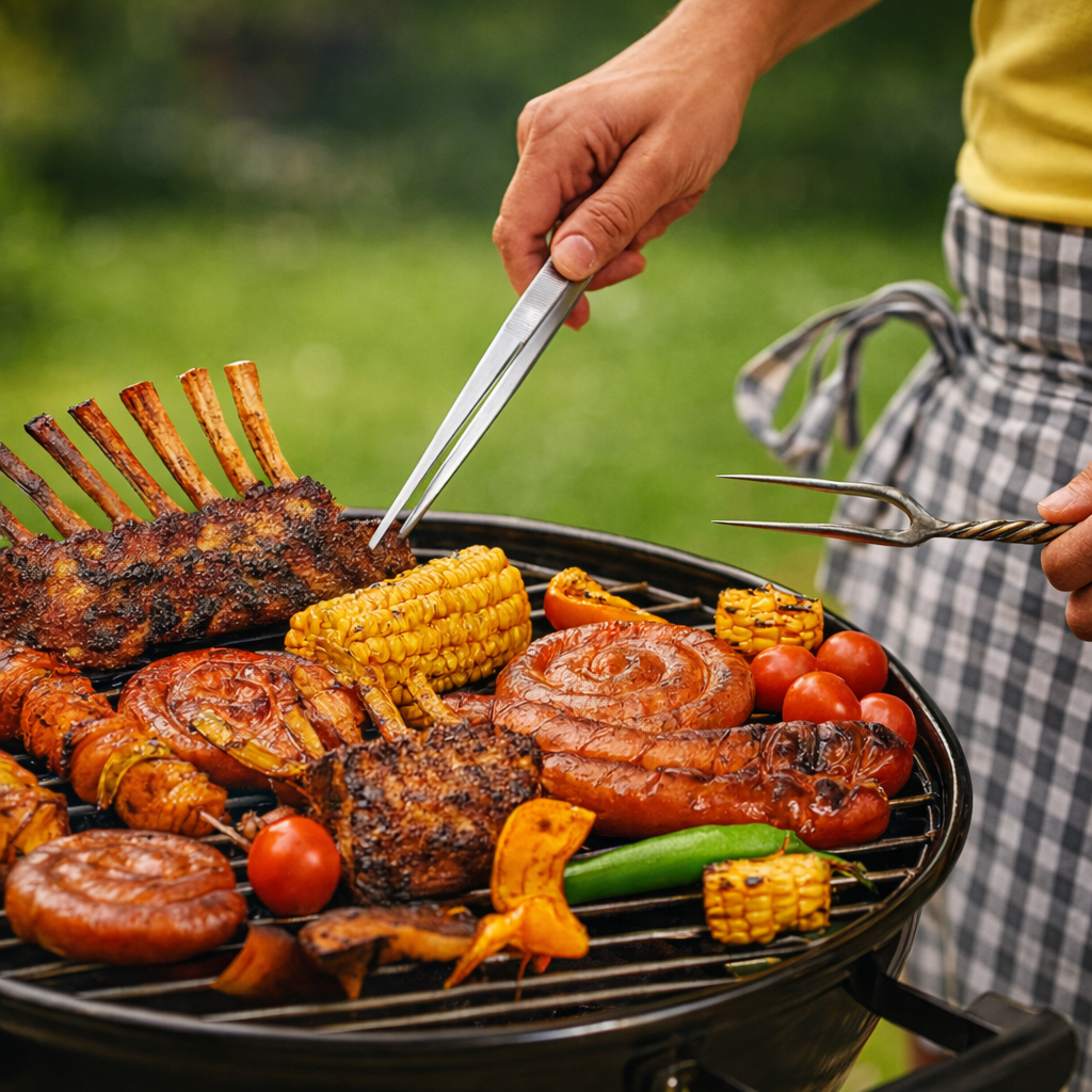 12-Inch Cooking Tweezers – Rounded Tip Stainless Steel Roti & Chapati Tongs (Chimta)