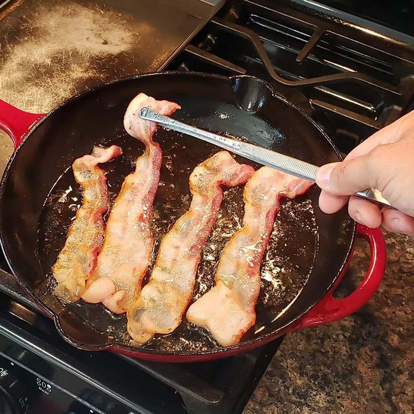 12-Inch Cooking Tweezers – Wide Tip Stainless Steel Roti & Chapati Tongs (Chimta)