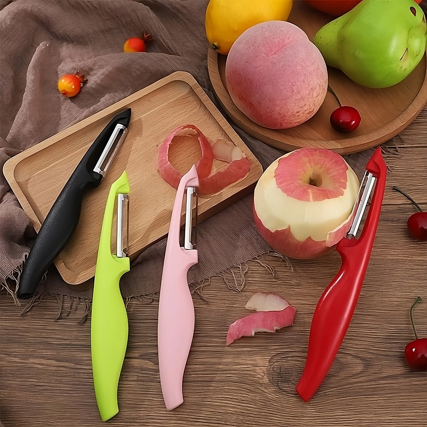 Forever Peeler – Eco-Friendly Wheat Fibre Straight Peeler with Stainless Steel Blade (Black)