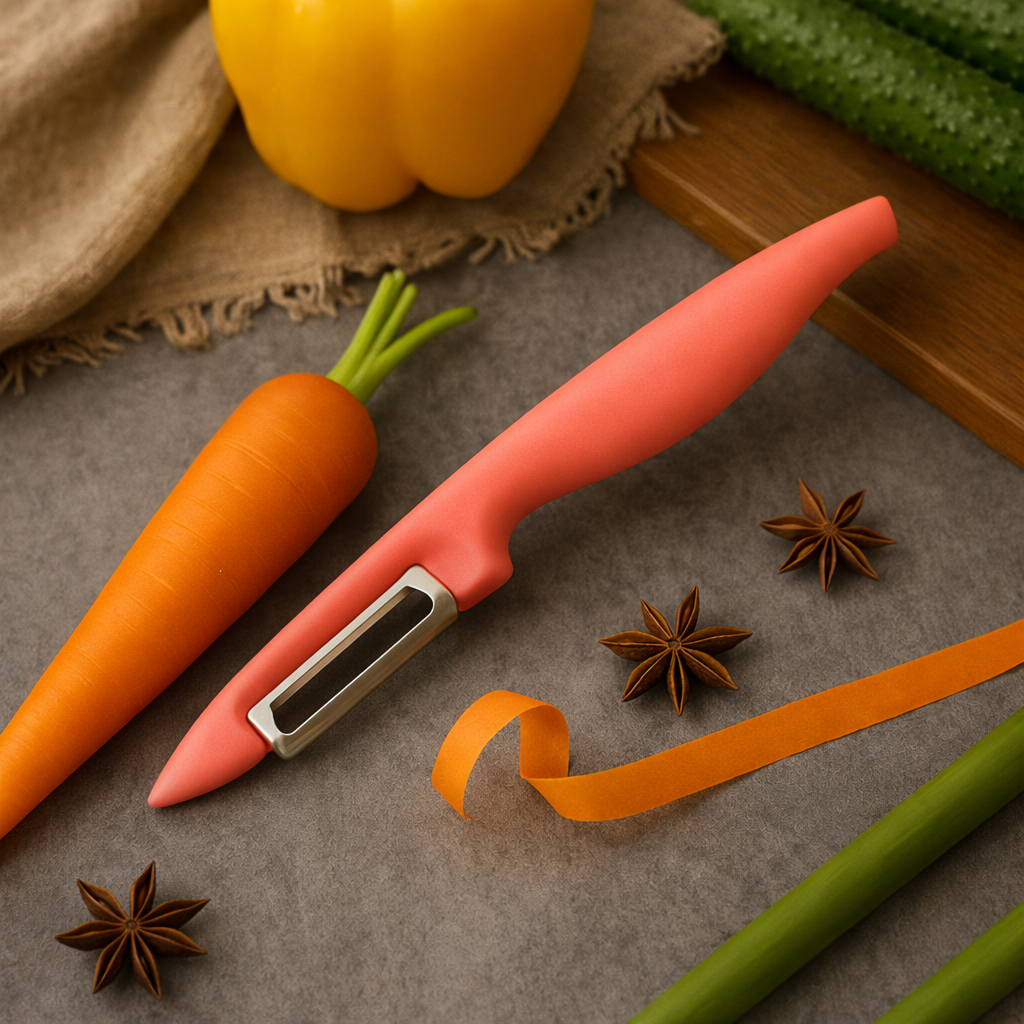 Forever Peeler – Lightweight & Easy on Hands | Smooth, Effortless Peeling with Sharp Stainless Steel Blade (Pink)