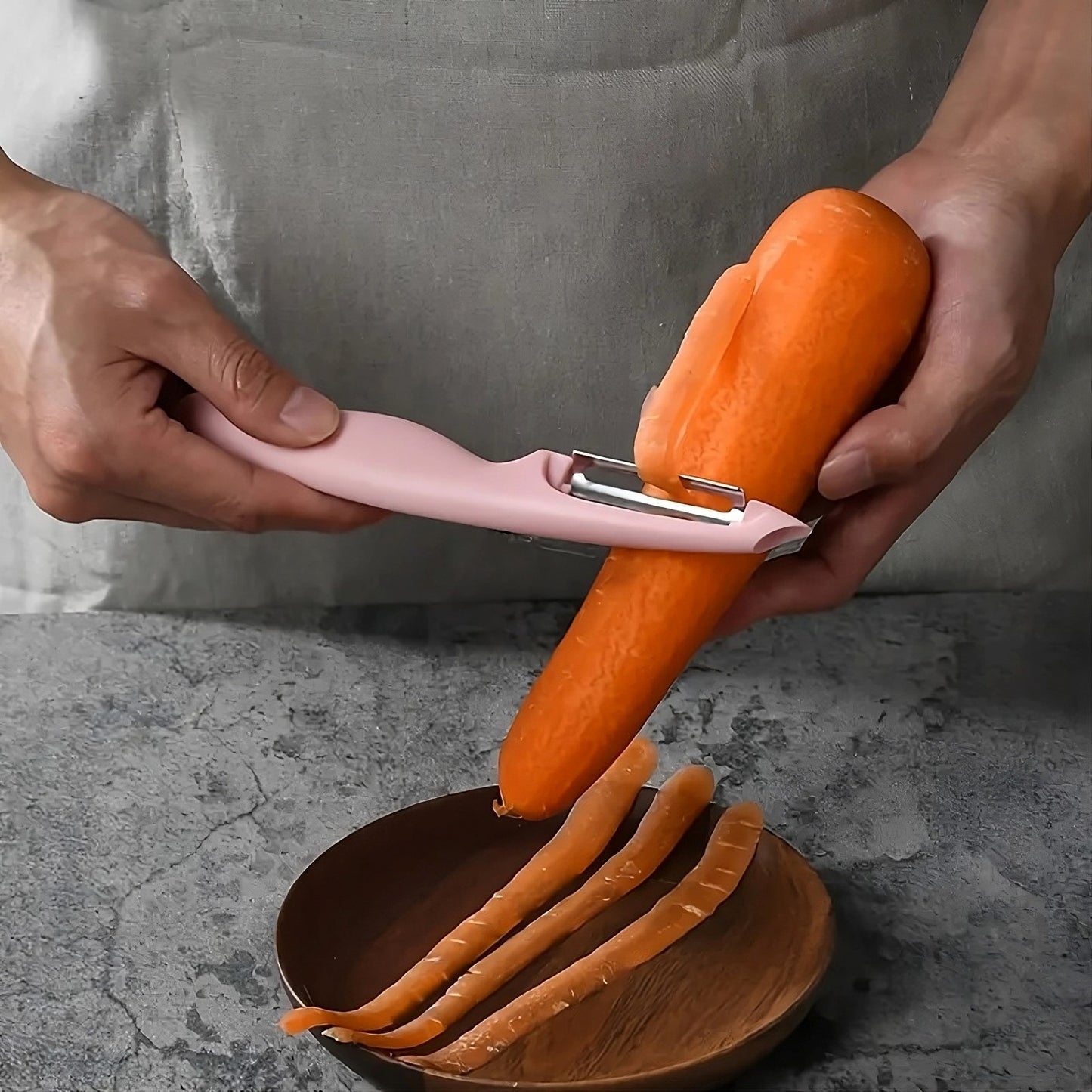 Forever Peeler – Lightweight & Easy on Hands | Smooth, Effortless Peeling with Sharp Stainless Steel Blade (Pink)
