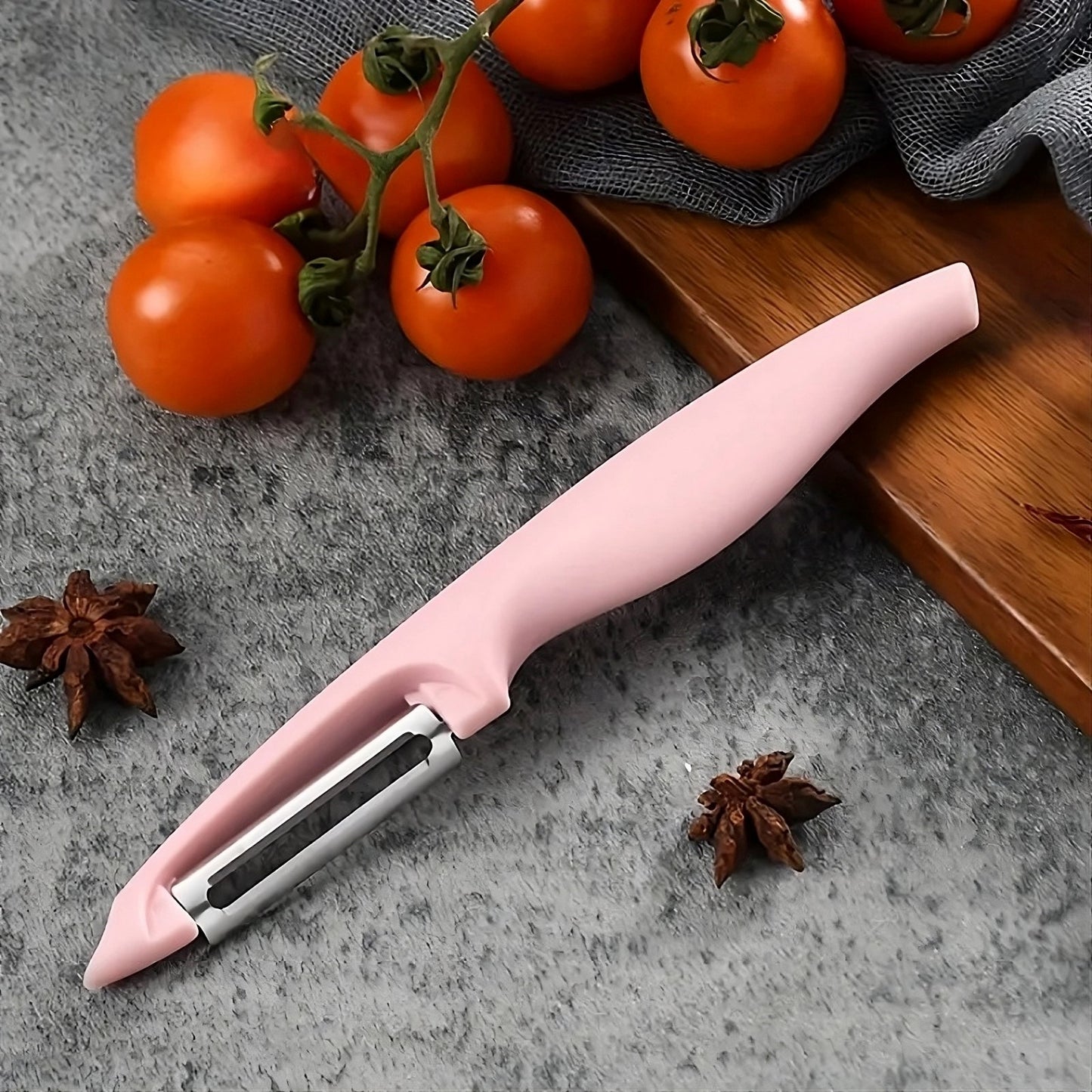 Forever Peeler – Lightweight & Easy on Hands | Smooth, Effortless Peeling with Sharp Stainless Steel Blade (Pink)
