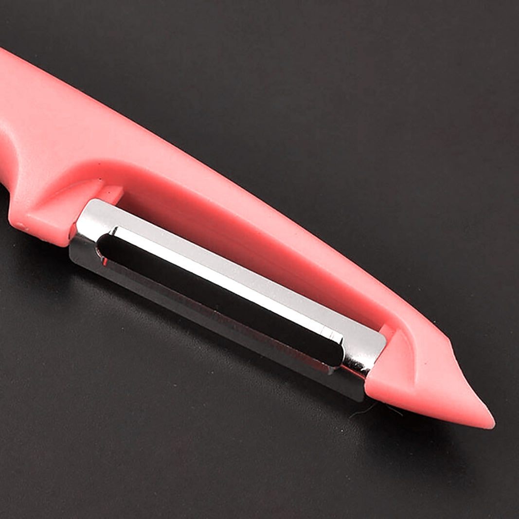 Forever Peeler – Lightweight & Easy on Hands | Smooth, Effortless Peeling with Sharp Stainless Steel Blade (Pink)