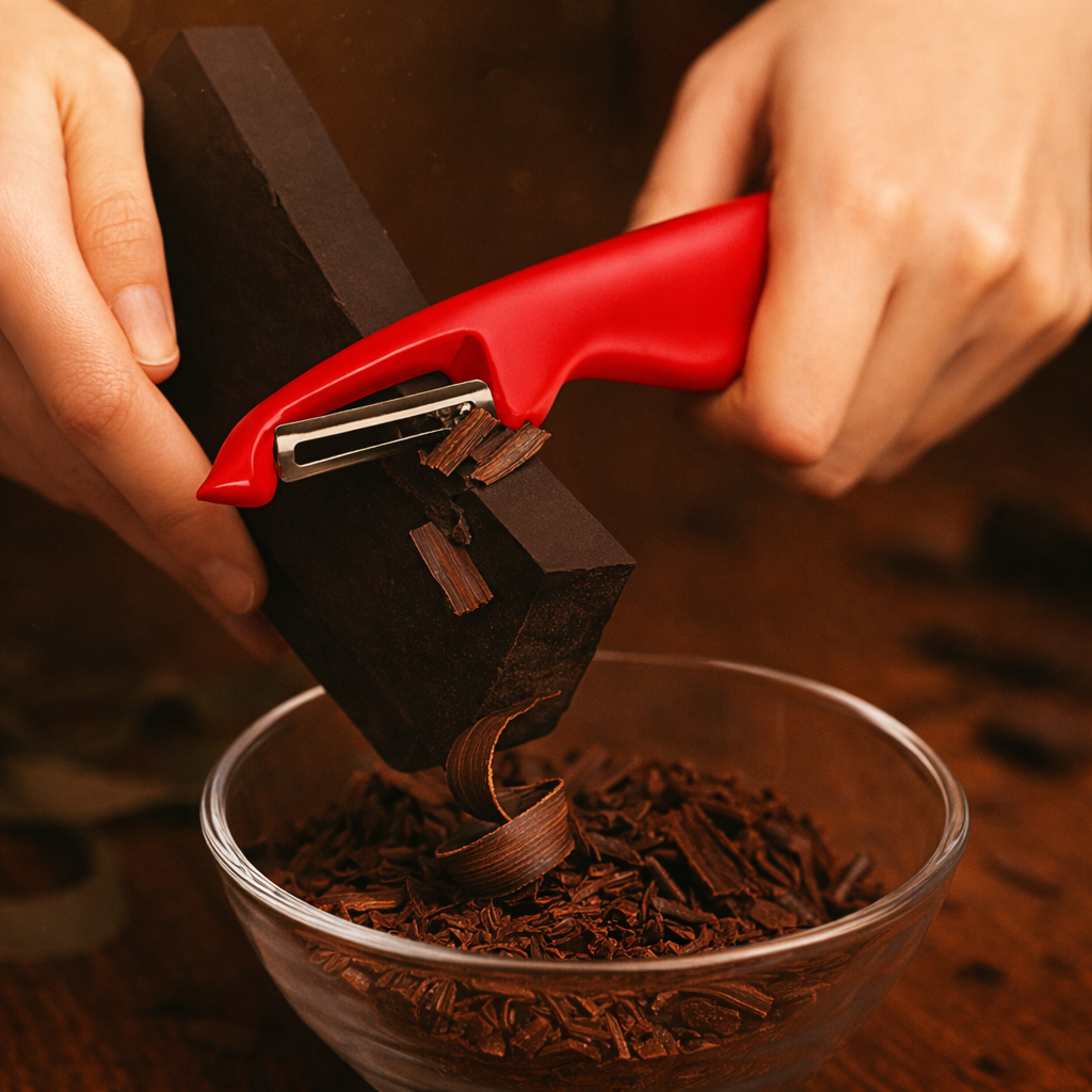Forever Peeler – Lightweight & Easy on Hands | Smooth, Effortless Peeling with Sharp Stainless Steel Blade (Red)