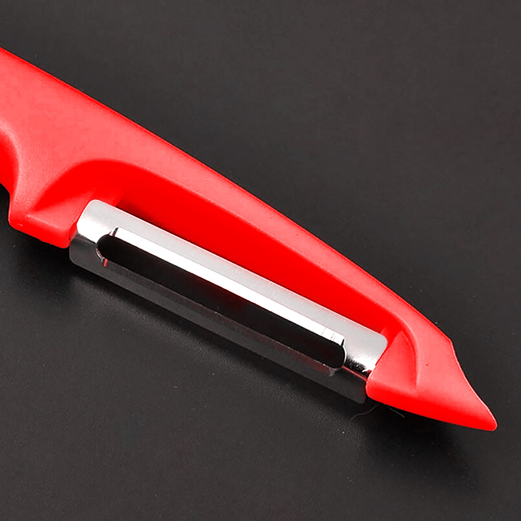 Forever Peeler – Lightweight & Easy on Hands | Smooth, Effortless Peeling with Sharp Stainless Steel Blade (Red)