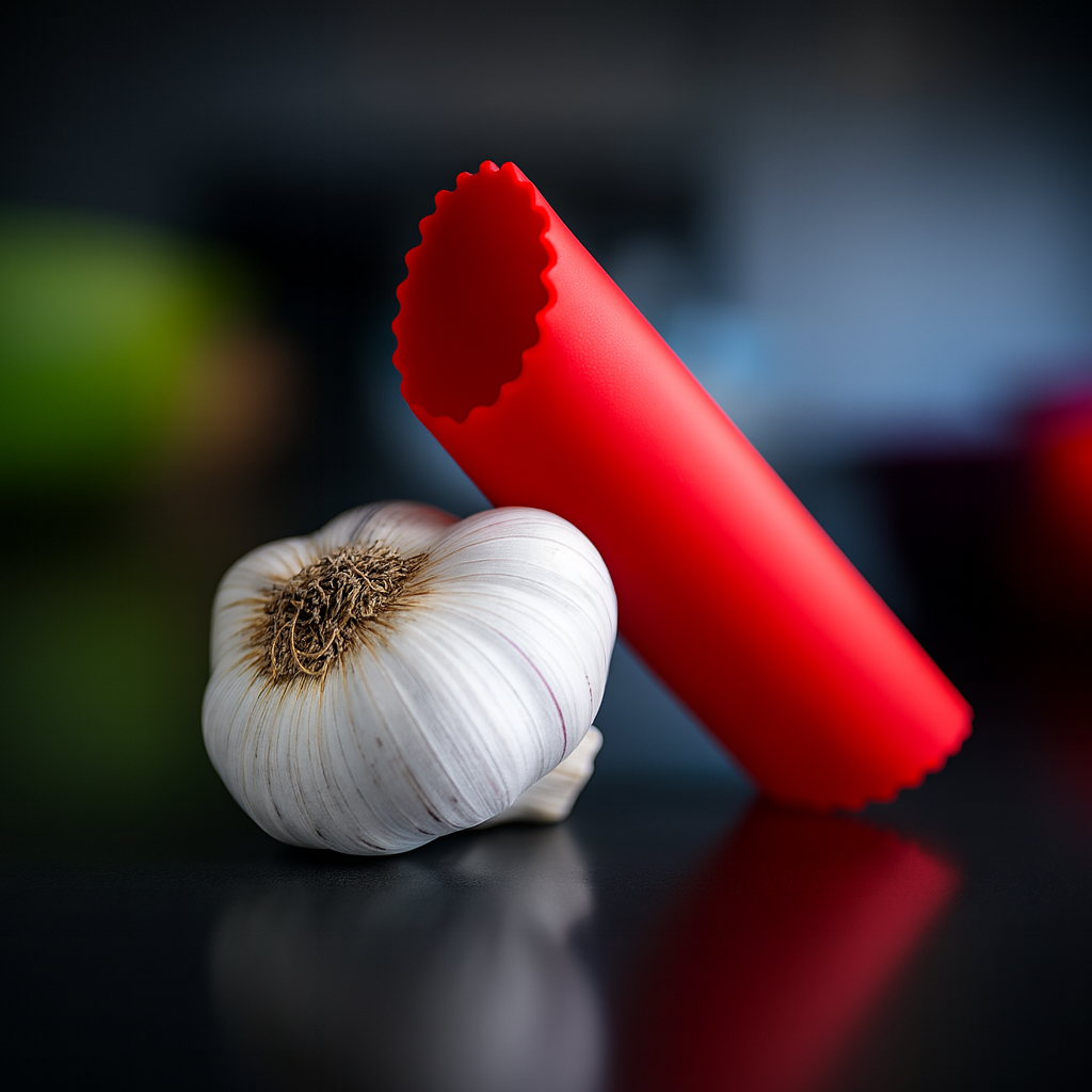 Premium Garlic Peeler Set – Food-Grade Silicone Garlic Roller with Cleaning Brush (2-Pack)