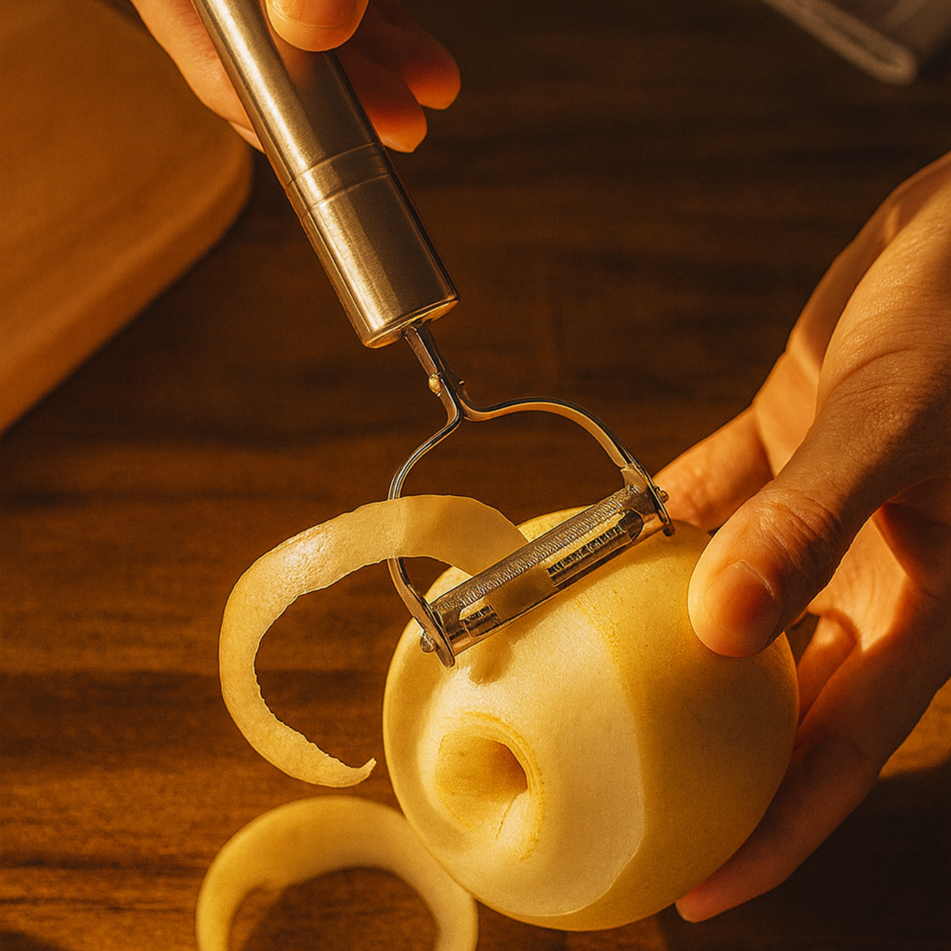 2-in-1 Julienne Peeler – Stainless Steel Vegetable & Fruit Peeler with Dual Blade