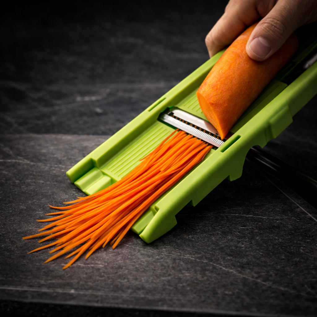 Quad 4-in-1 Peeler – Peel, Slice, Julienne & Spiralize in Seconds | Stainless Steel Multi-Use Kitchen Tool