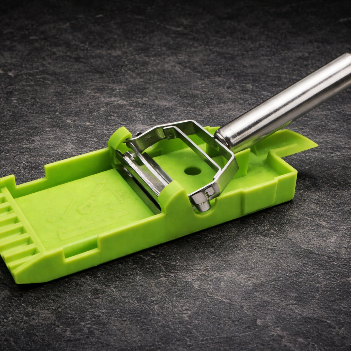 Quad 4-in-1 Peeler – Peel, Slice, Julienne & Spiralize in Seconds | Stainless Steel Multi-Use Kitchen Tool