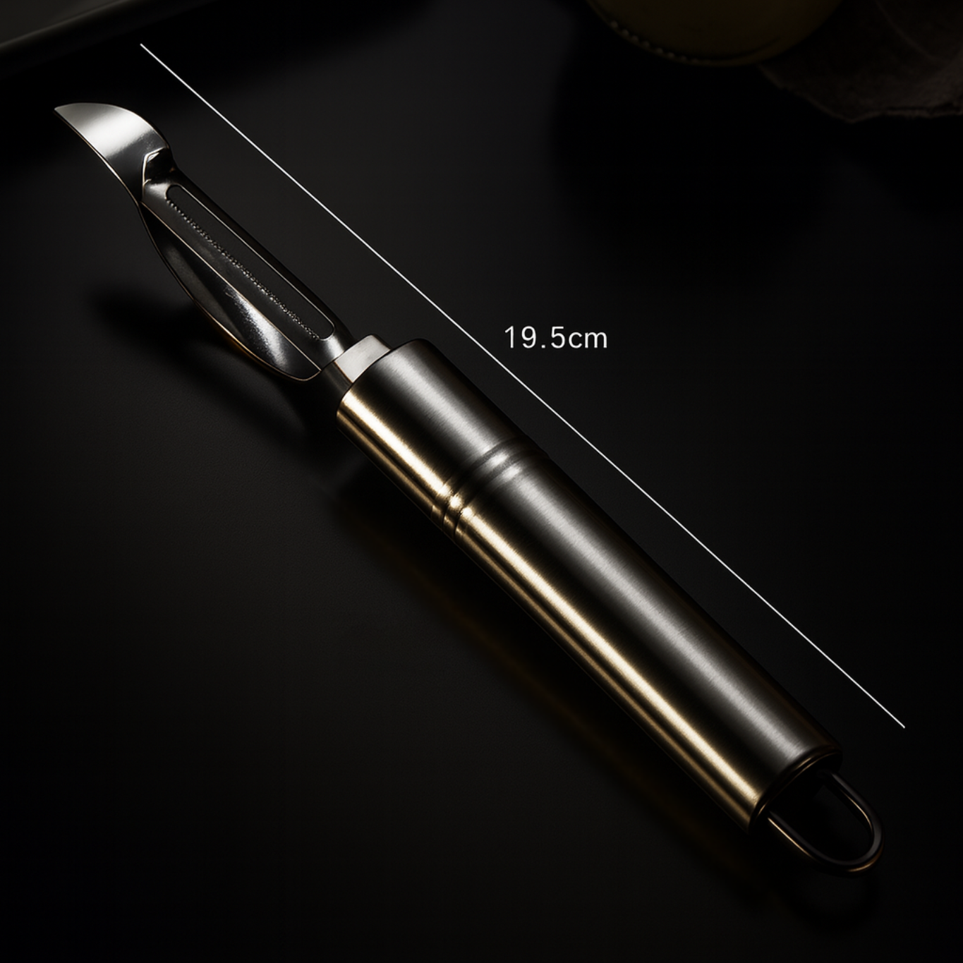 Universal Straight Serrated Peeler – Stainless Steel Swivel Blade Vegetable & Fruit Peeler