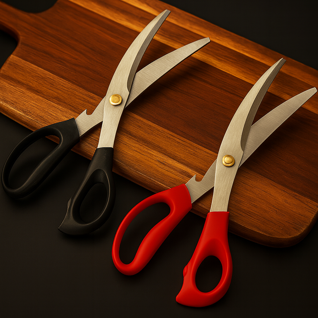 All-Purpose Kitchen Scissors – Heavy-Duty 3Cr13 Stainless Steel Korean Kitchen Shears (Red)