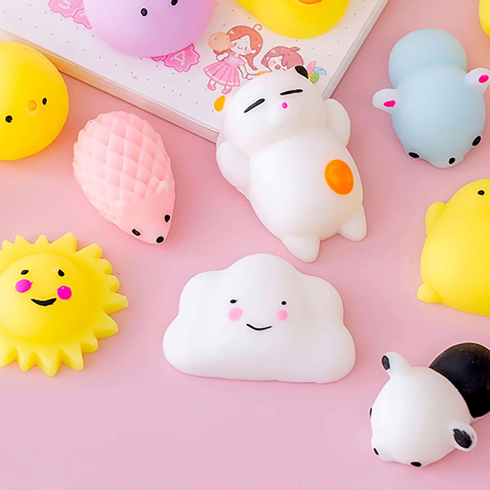 Kawaii Mochi Squishy Toys – Mini Animal Squishies (10-Pack) Party Favors & Pinata Fillers