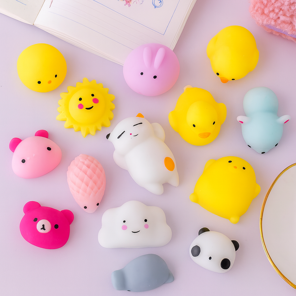 Kawaii Mochi Squishy Toys – Mini Animal Squishies (20-Pack) Party Favors & Pinata Fillers