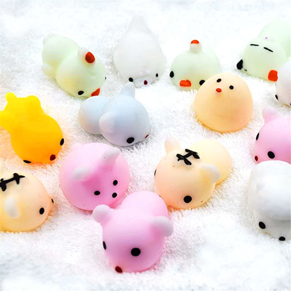 Kawaii Mochi Squishy Toys – Mini Animal Squishies (20-Pack) Party Favors & Pinata Fillers