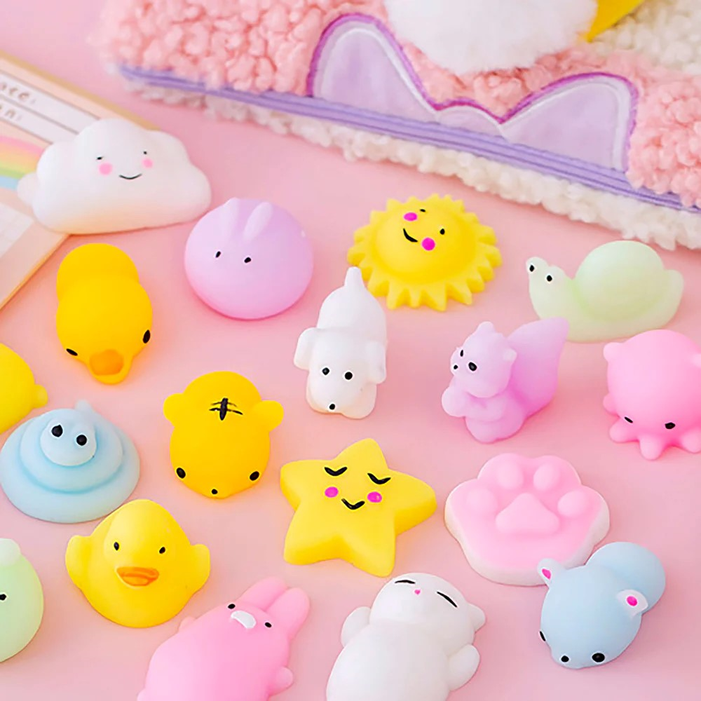Kawaii Mochi Squishy Toys – Mini Animal Squishies (20-Pack) Party Favors & Pinata Fillers