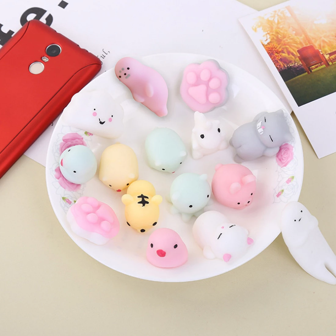 Kawaii Mochi Squishy Toys – Mini Animal Squishies (25-Pack) Party Favors & Pinata Fillers