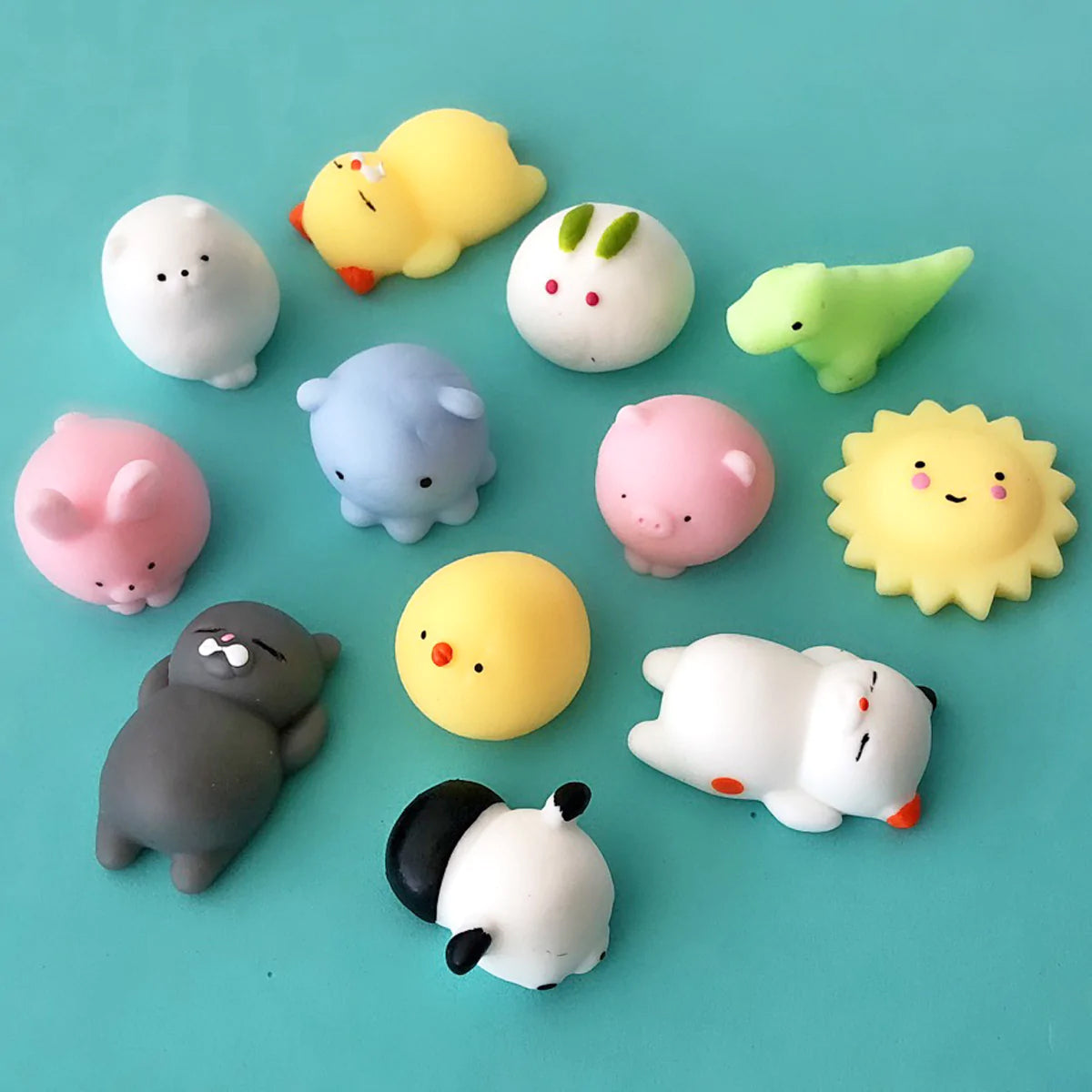 Kawaii Mochi Squishy Toys – Mini Animal Squishies (5-Pack) Party Favors & Pinata Fillers