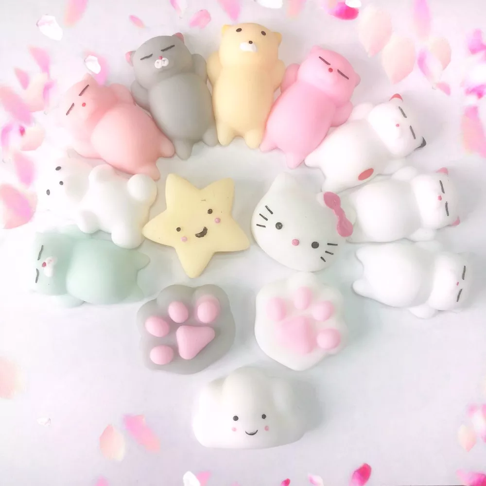 Kawaii Mochi Squishy Toys – Mini Animal Squishies (5-Pack) Party Favors & Pinata Fillers